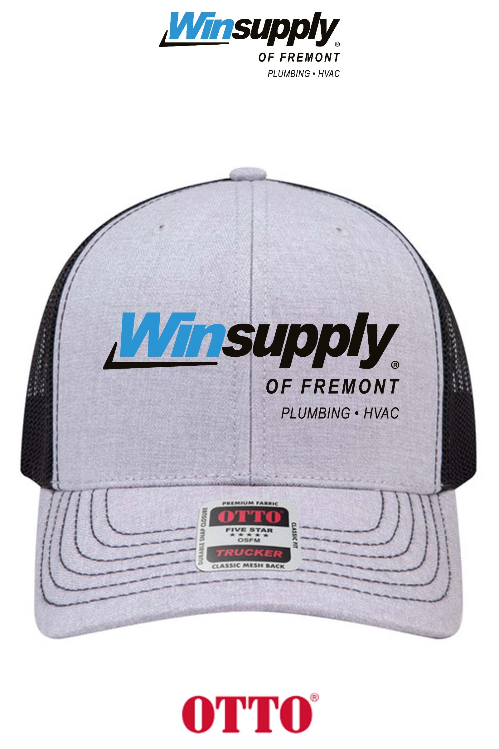 **BULK BUY SPECIAL** OTTO CAP® 6 Panel Mid Profile Mesh Back Trucker Hat - Winsupply of Fremont