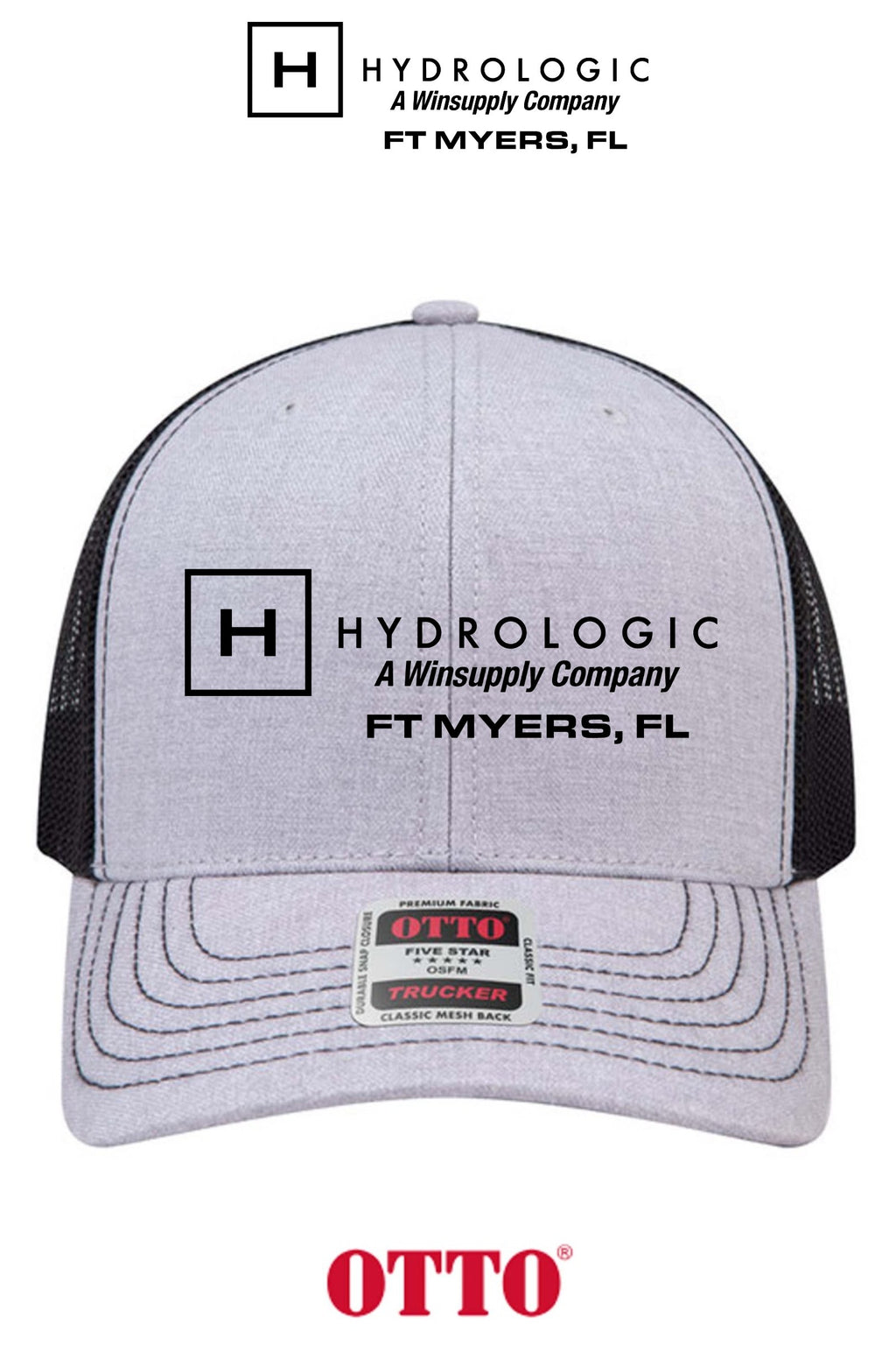 **BULK BUY SPECIAL** OTTO CAP® 6 Panel Mid Profile Mesh Back Trucker Hat - Winsupply Ft Myers FL Co.