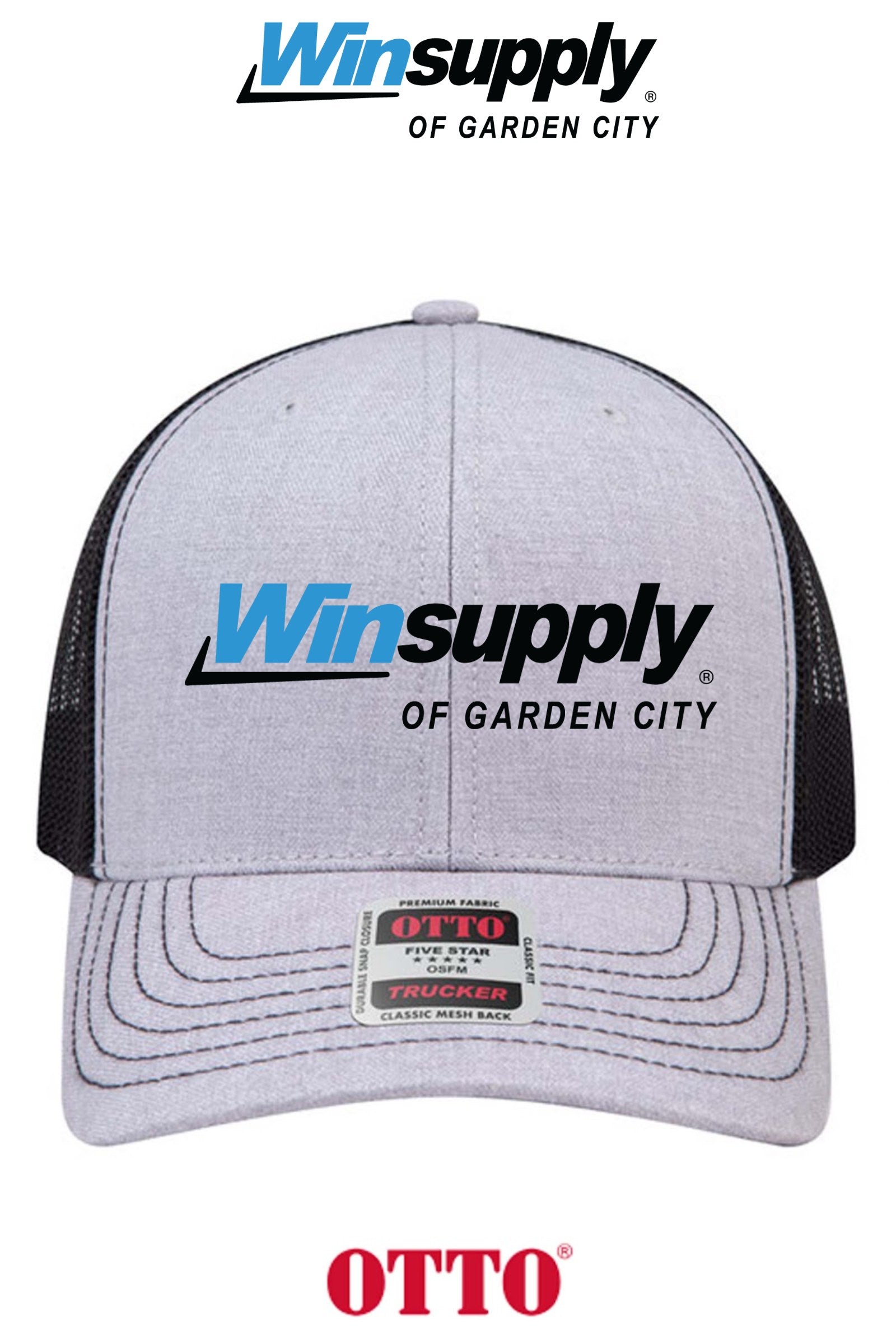 **BULK BUY SPECIAL** OTTO CAP® 6 Panel Mid Profile Mesh Back Trucker Hat - Winsupply Garden City KS Co.