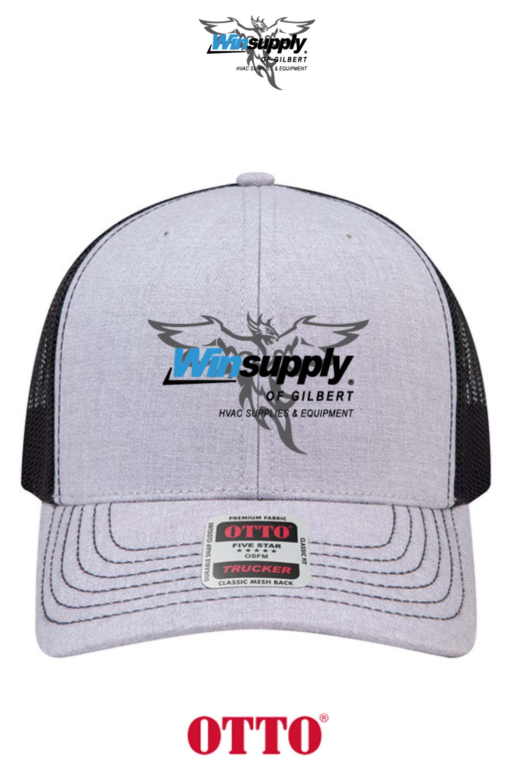 **BULK BUY SPECIAL** OTTO CAP® 6 Panel Mid Profile Mesh Back Trucker Hat - Winsupply of Gilbert