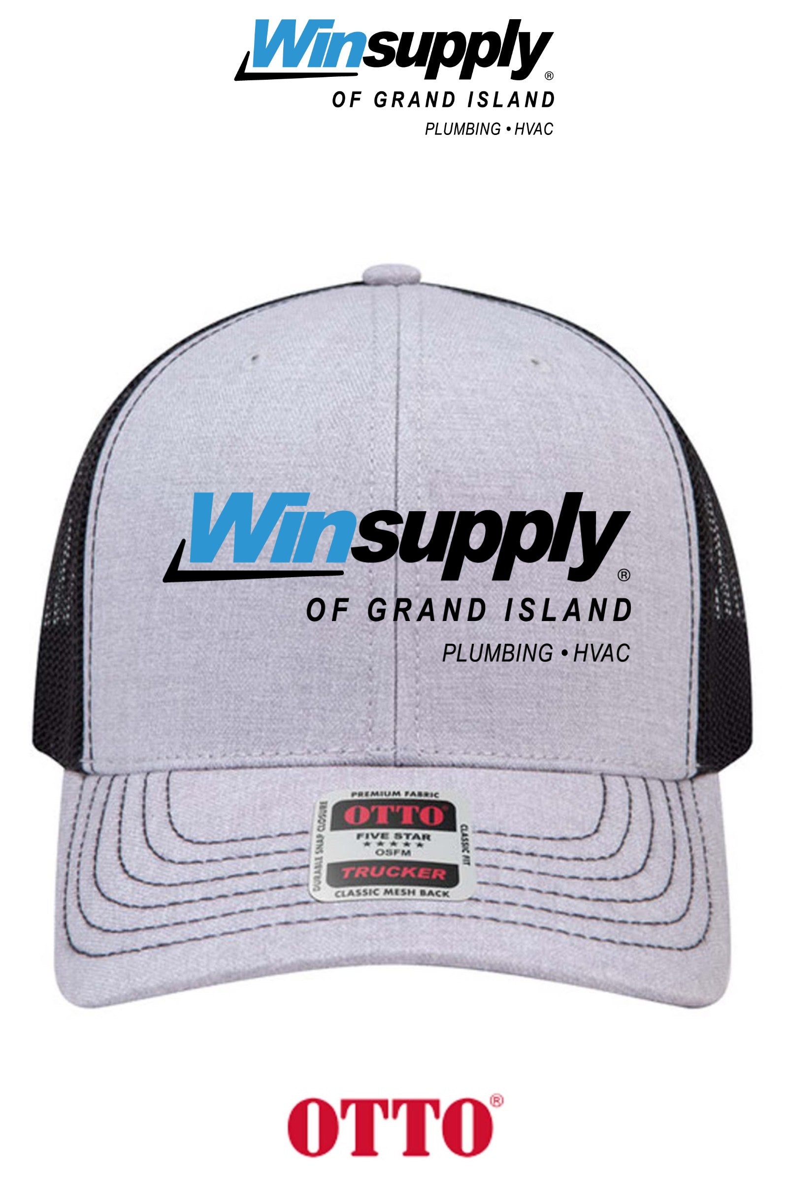 **BULK BUY SPECIAL** OTTO CAP® 6 Panel Mid Profile Mesh Back Trucker Hat - Winsupply of Grand Island