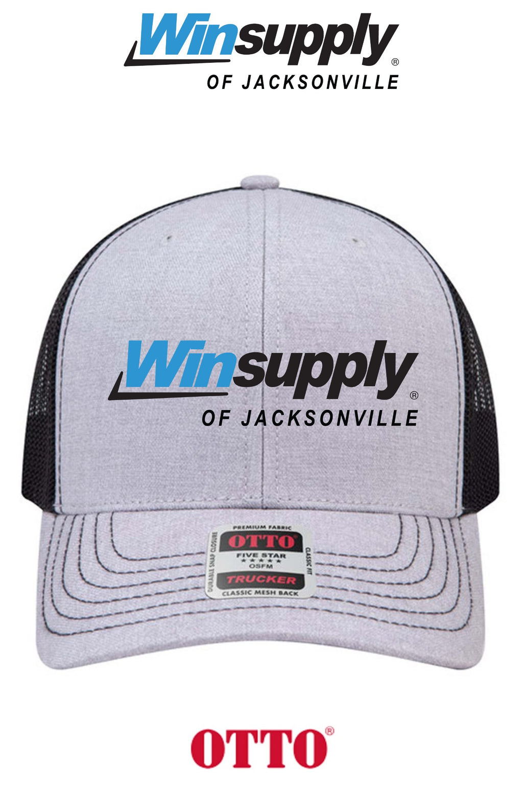 **BULK BUY SPECIAL** OTTO CAP® 6 Panel Mid Profile Mesh Back Trucker Hat - Winsupply of Jacksonville