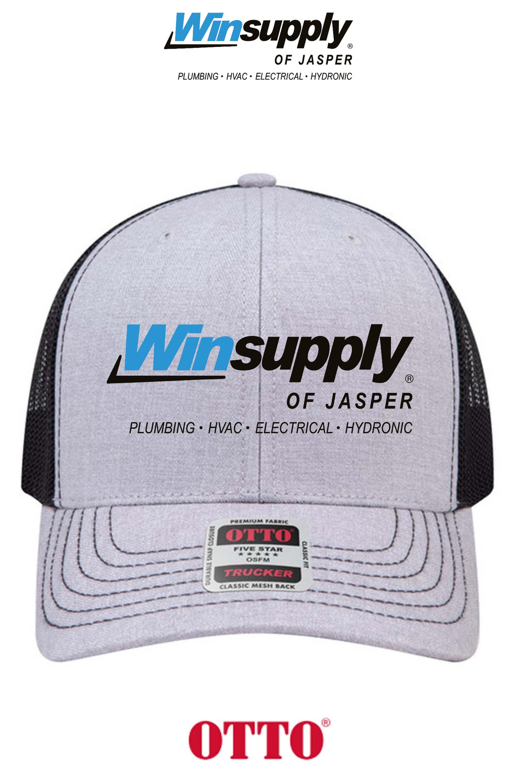 **BULK BUY SPECIAL** OTTO CAP® 6 Panel Mid Profile Mesh Back Trucker Hat - Winsupply of Jasper