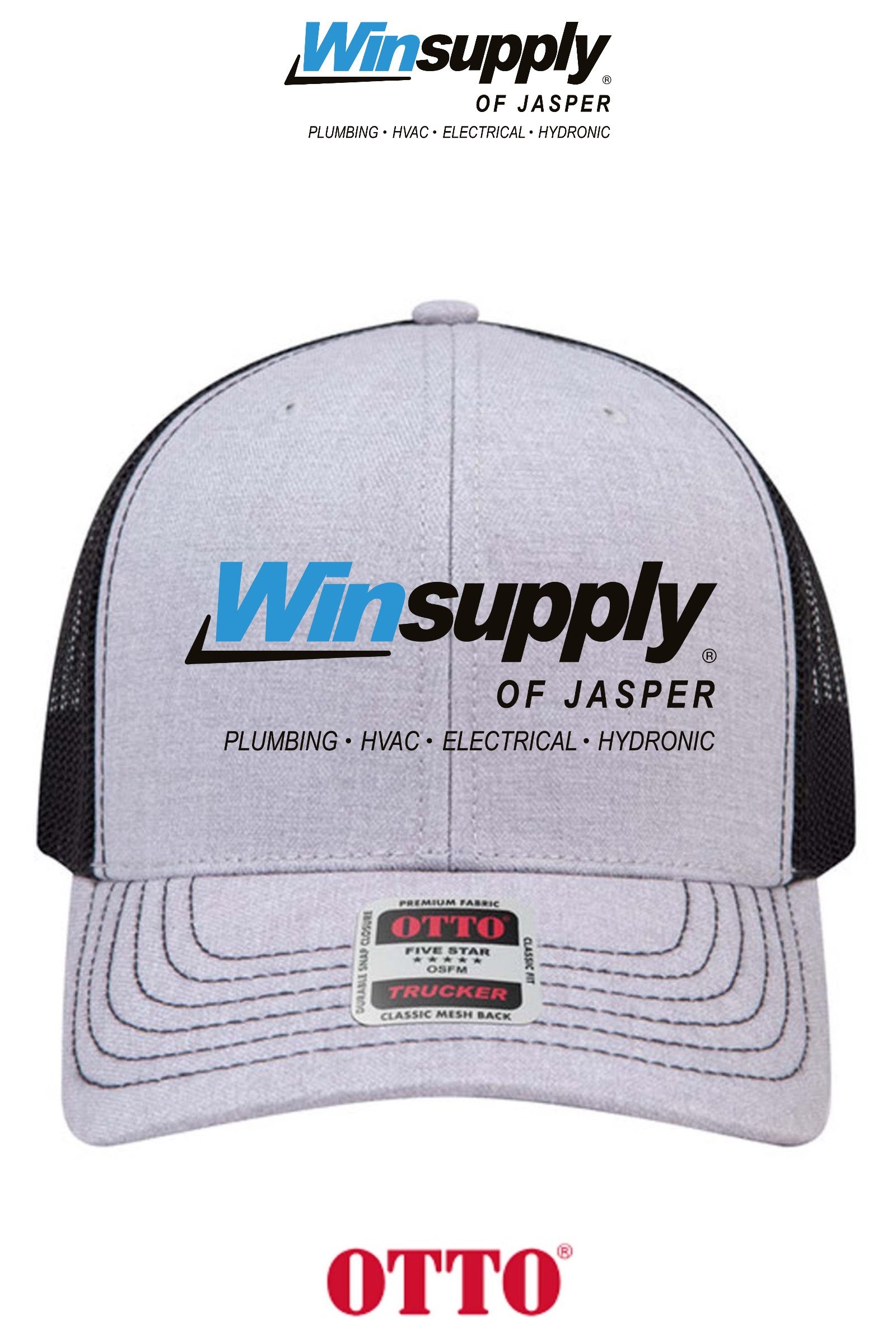 **BULK BUY SPECIAL** OTTO CAP® 6 Panel Mid Profile Mesh Back Trucker Hat - Winsupply of Jasper