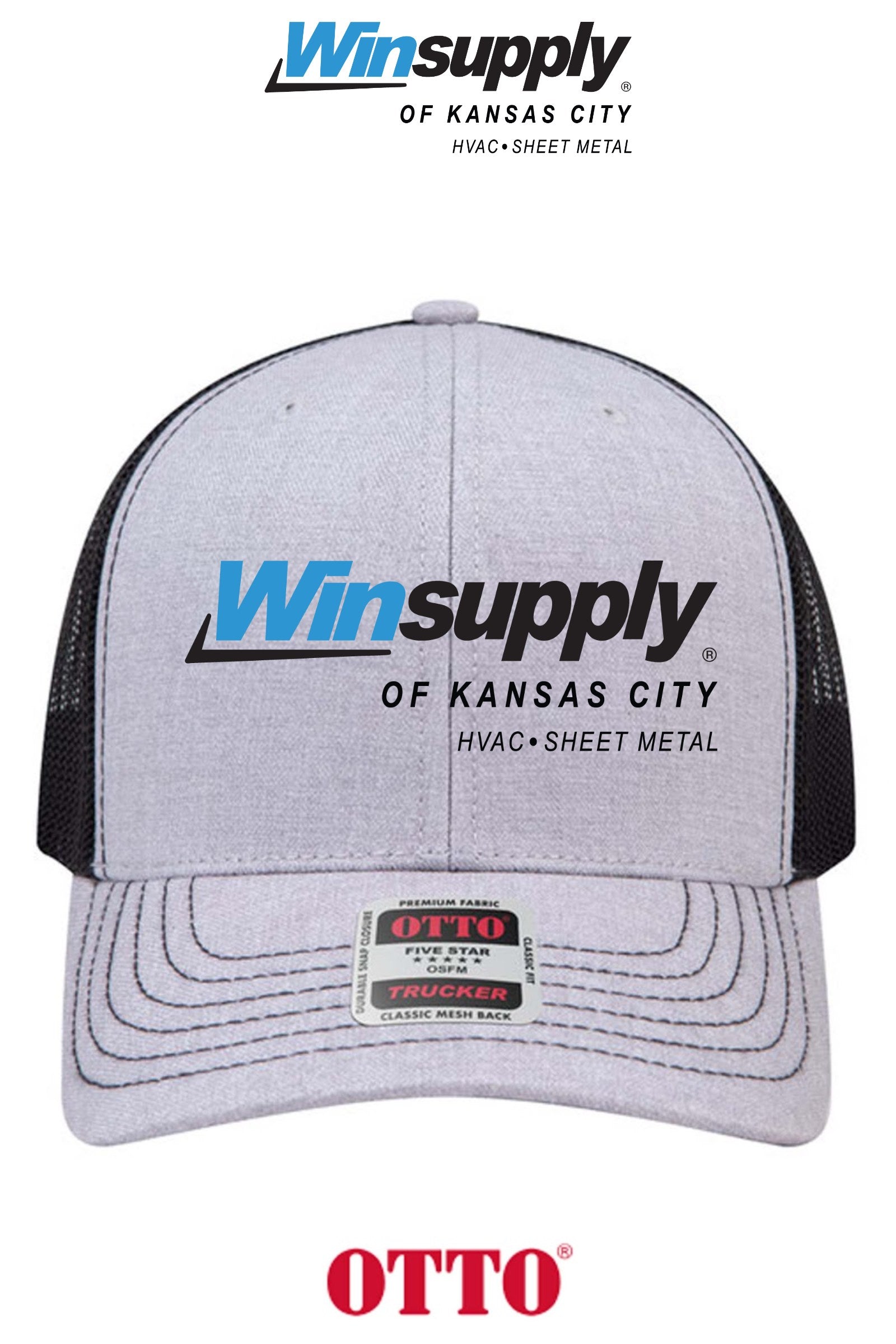**BULK BUY SPECIAL** OTTO CAP® 6 Panel Mid Profile Mesh Back Trucker Hat - Winsupply of Kansas City