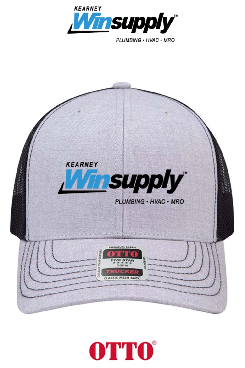 **BULK BUY SPECIAL** OTTO CAP® 6 Panel Mid Profile Mesh Back Trucker Hat - Kearney Winsupply