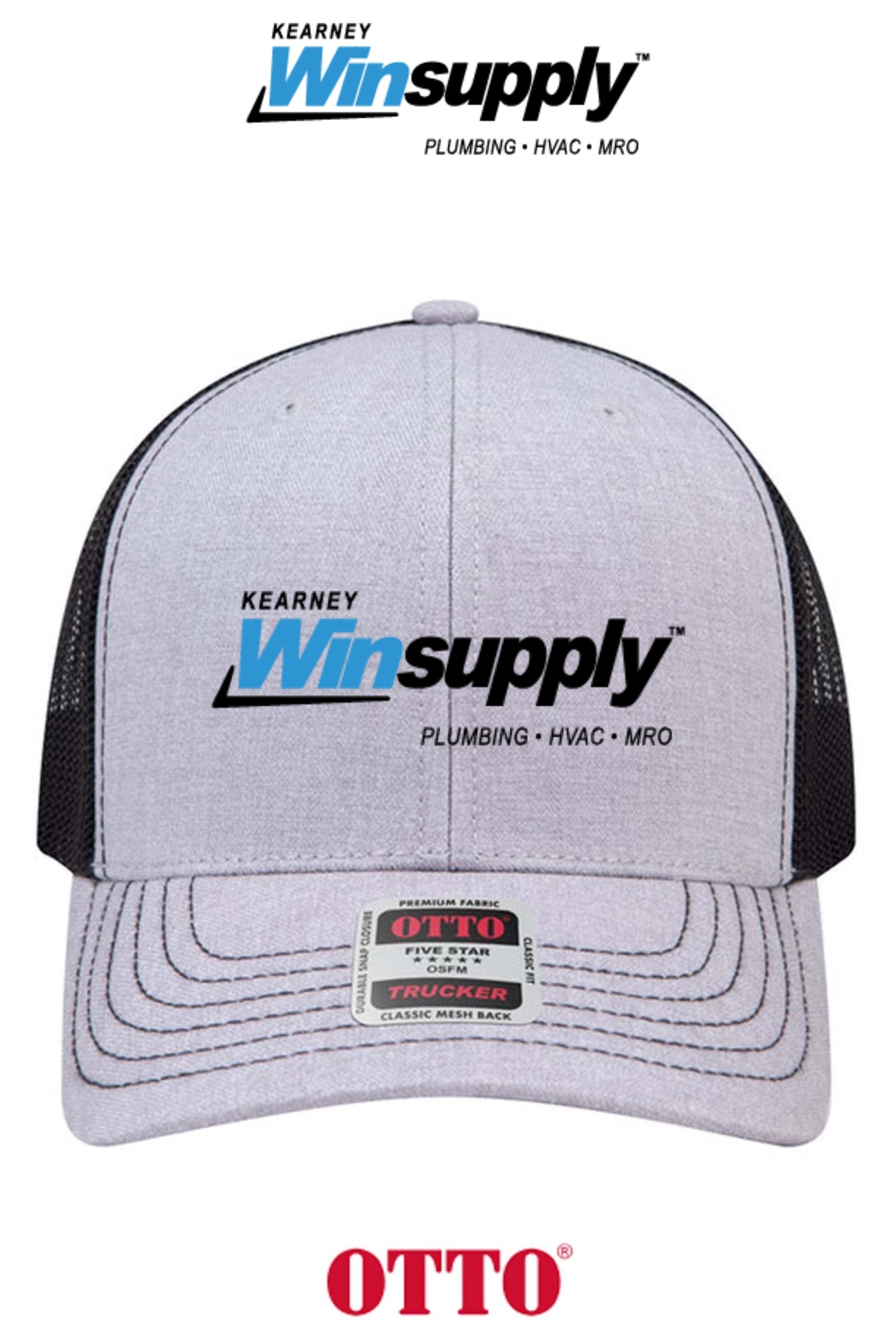 **BULK BUY SPECIAL** OTTO CAP® 6 Panel Mid Profile Mesh Back Trucker Hat - Kearney Winsupply