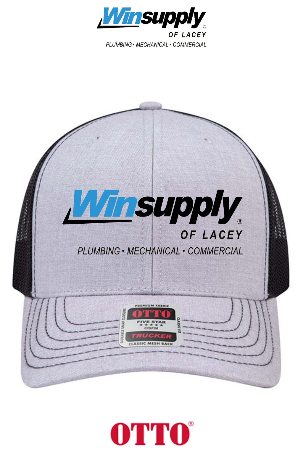 **BULK BUY SPECIAL** OTTO CAP® 6 Panel Mid Profile Mesh Back Trucker Hat - Winsupply of Lacey