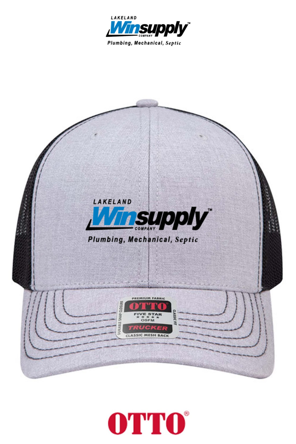**BULK BUY SPECIAL** OTTO CAP® 6 Panel Mid Profile Mesh Back Trucker Hat - Lakeland Winsupply