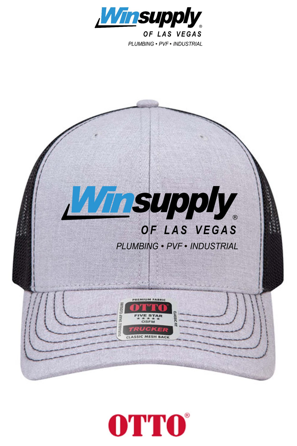 **BULK BUY SPECIAL** OTTO CAP® 6 Panel Mid Profile Mesh Back Trucker Hat - Winsupply of Las Vegas