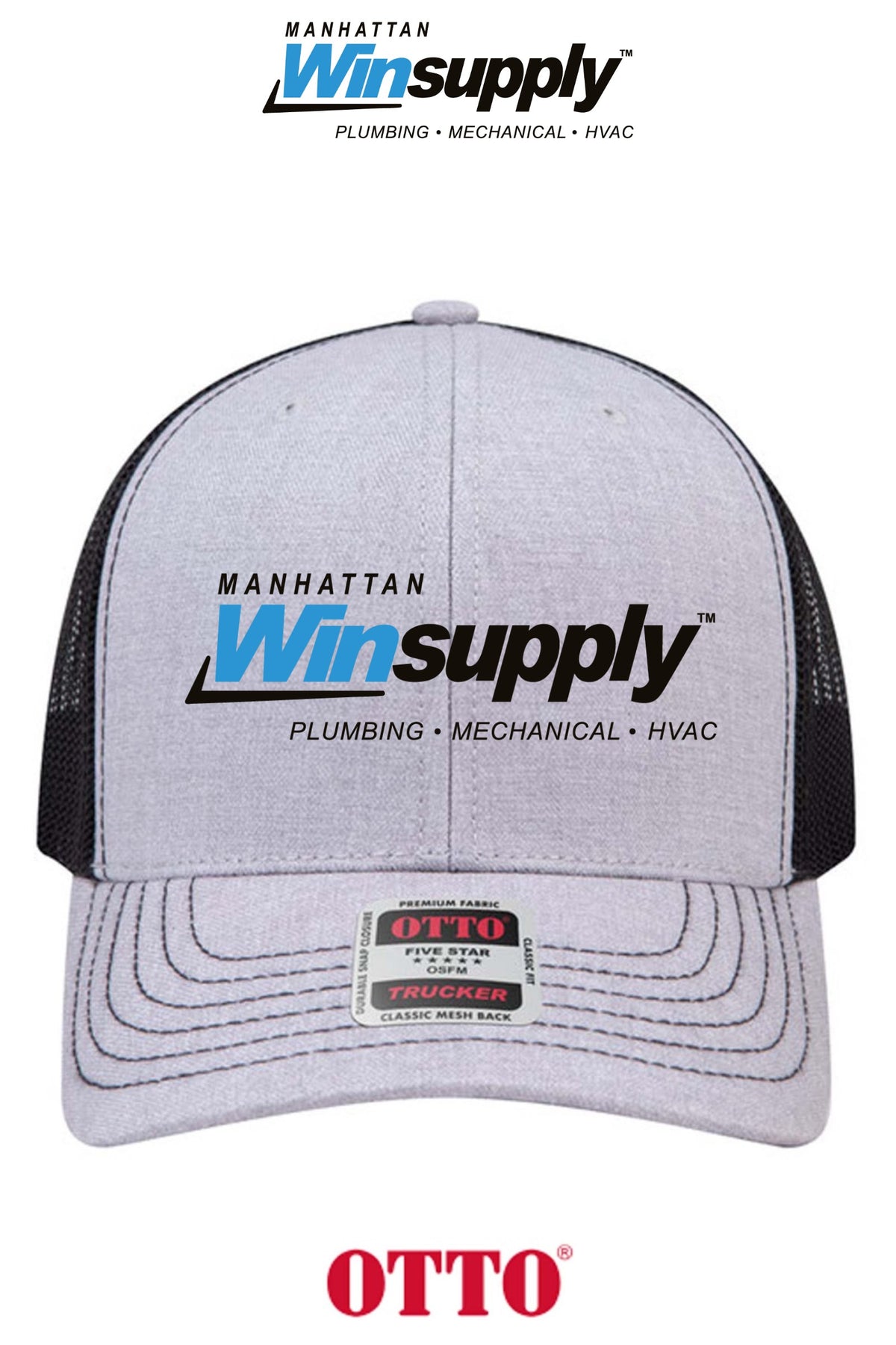 **BULK BUY SPECIAL** OTTO CAP® 6 Panel Mid Profile Mesh Back Trucker Hat - Manhattan Winsupply