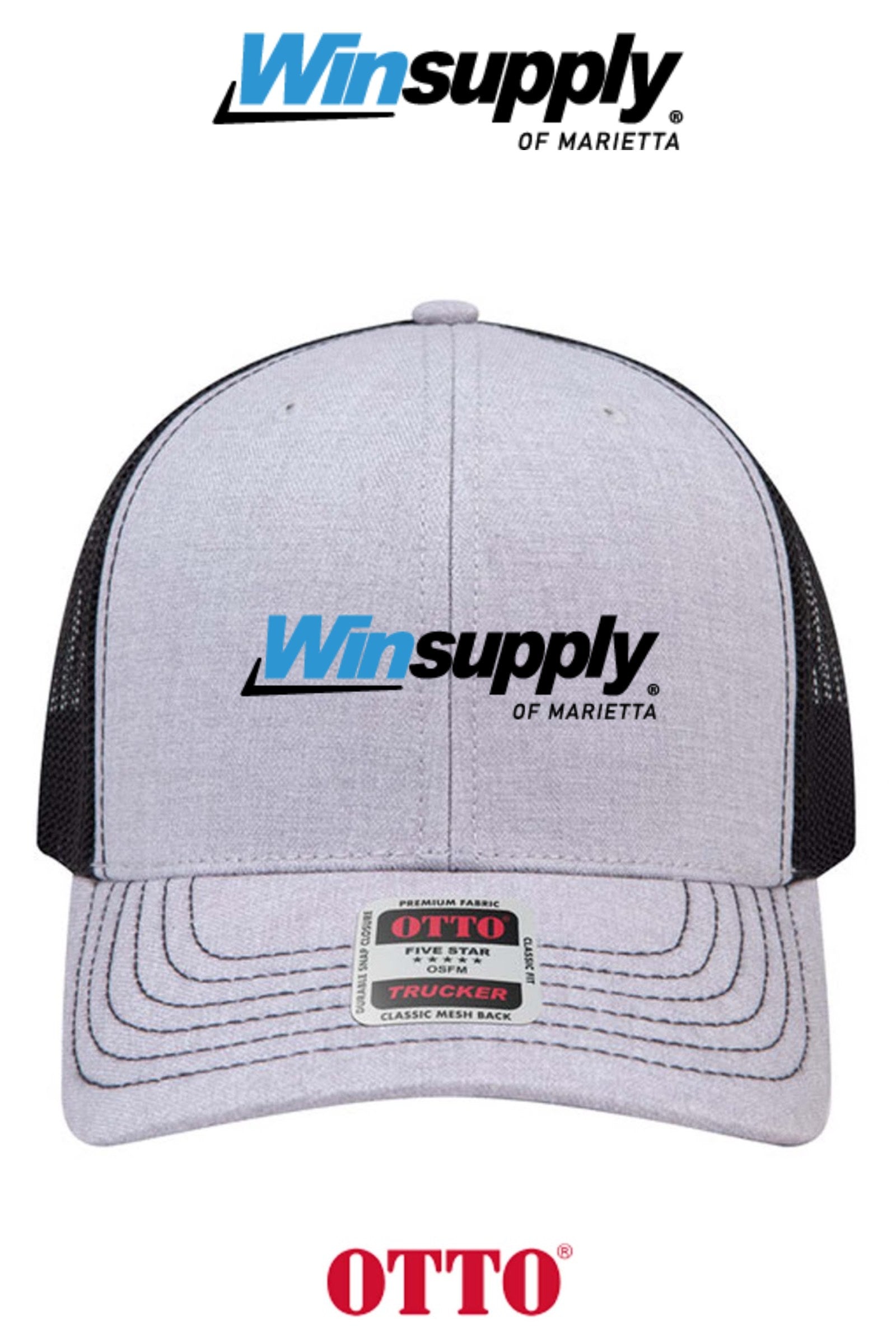 **BULK BUY SPECIAL** OTTO CAP® 6 Panel Mid Profile Mesh Back Trucker Hat - Winsupply of Marietta