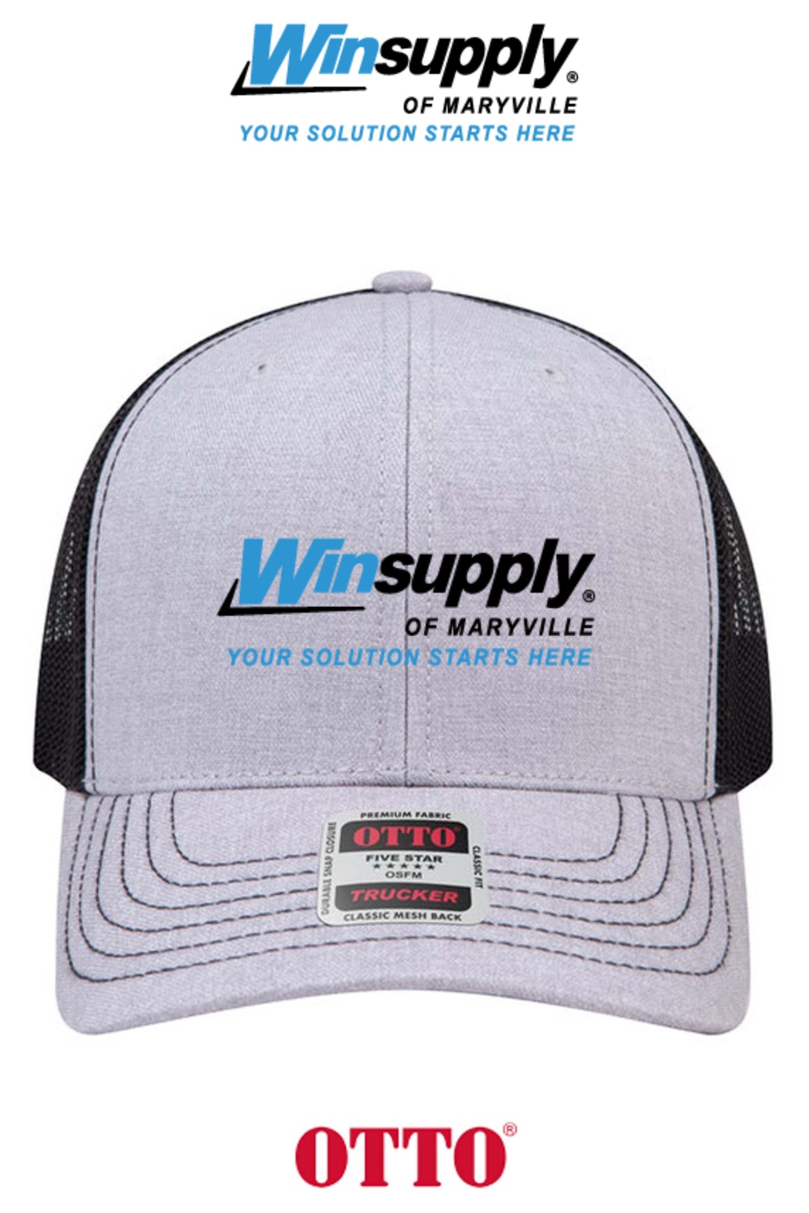 **BULK BUY SPECIAL** OTTO CAP® 6 Panel Mid Profile Mesh Back Trucker Hat - Winsupply of Maryville