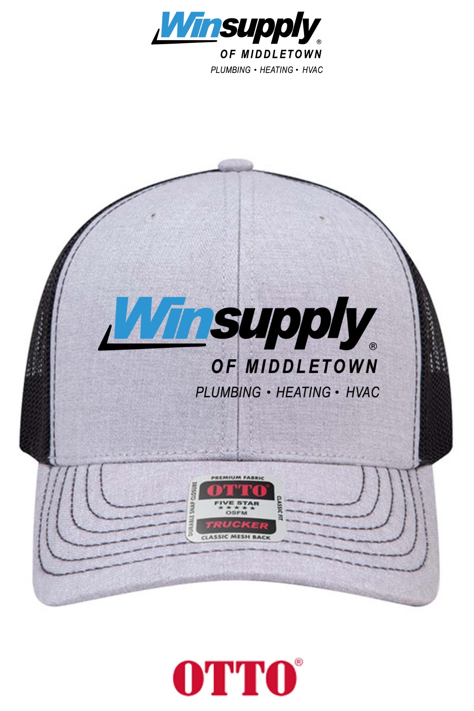 **BULK BUY SPECIAL** OTTO CAP® 6 Panel Mid Profile Mesh Back Trucker Hat - Winsupply of Middletown