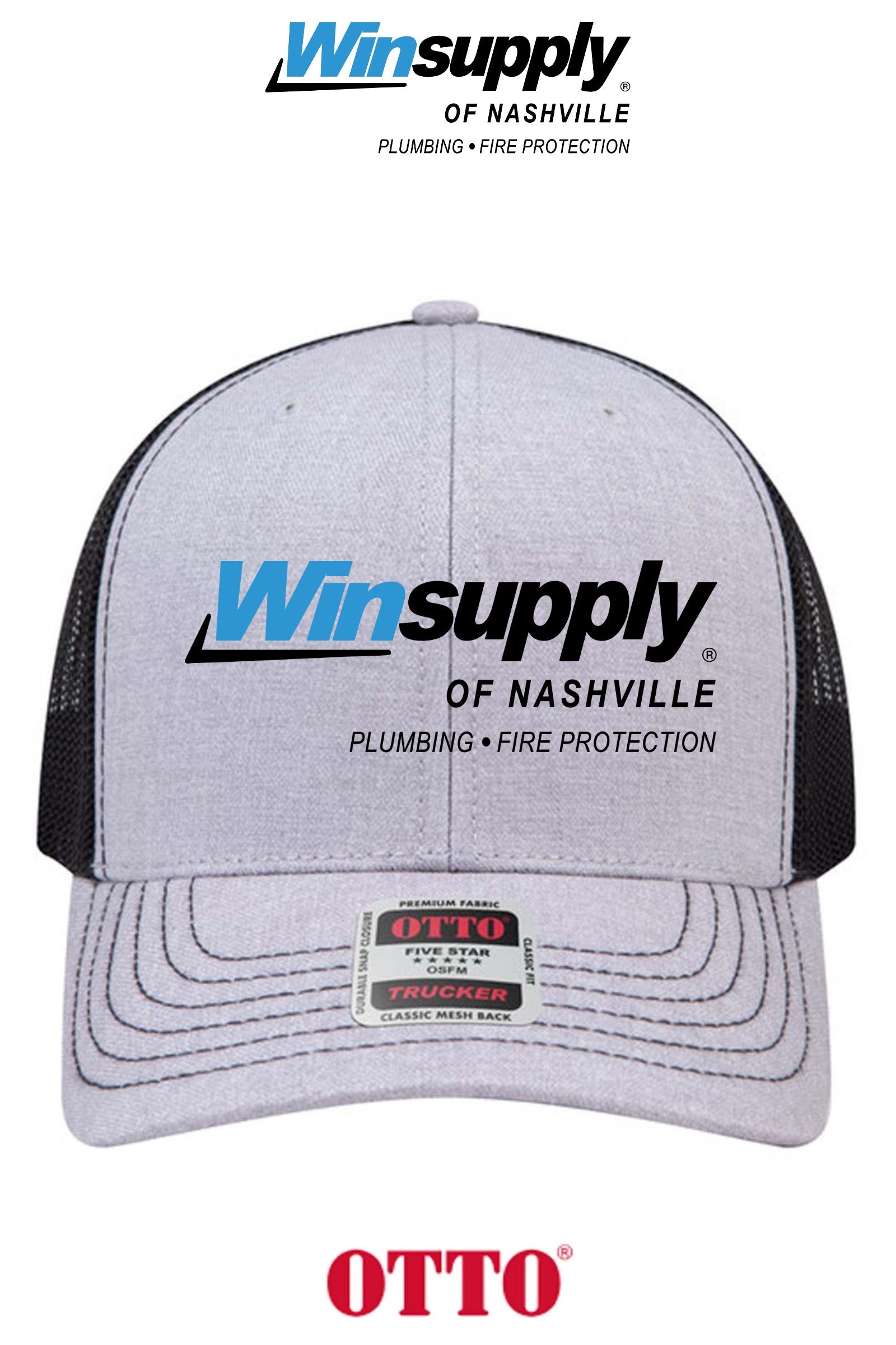 **BULK BUY SPECIAL** OTTO CAP® 6 Panel Mid Profile Mesh Back Trucker Hat - Winsupply of Nashville