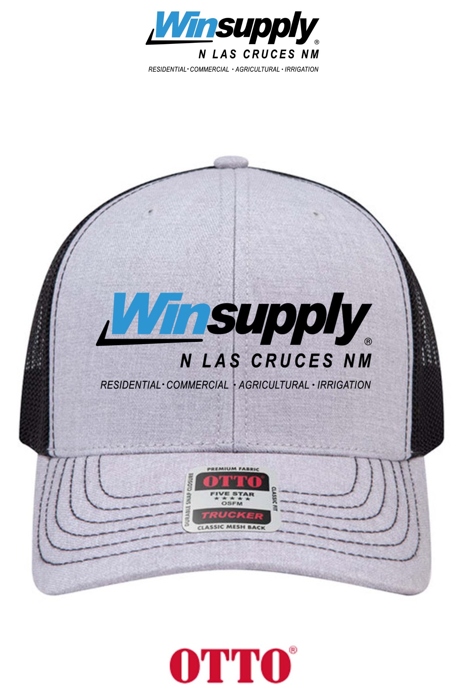 **BULK BUY SPECIAL** OTTO CAP® 6 Panel Mid Profile Mesh Back Trucker Hat - Winsupply N Las Cruces NM