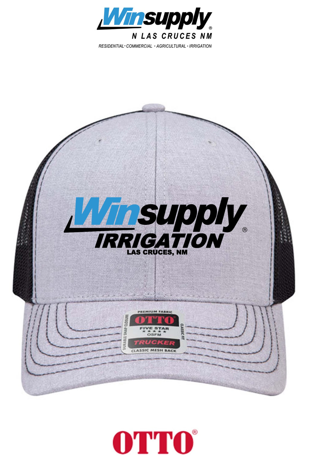 **BULK BUY SPECIAL** OTTO CAP® 6 Panel Mid Profile Mesh Back Trucker Hat - Winsupply N Las Cruces NM