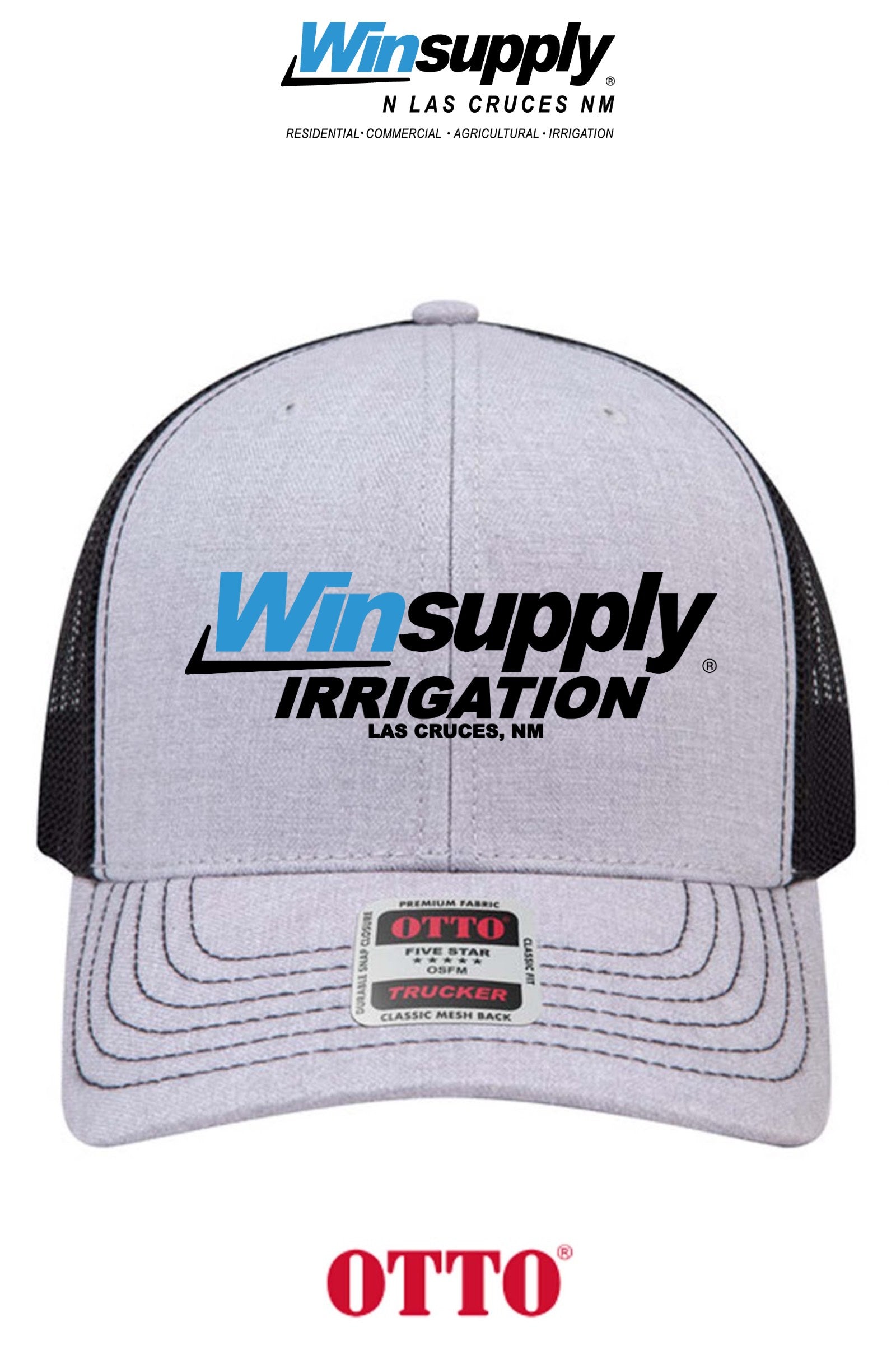 **BULK BUY SPECIAL** OTTO CAP® 6 Panel Mid Profile Mesh Back Trucker Hat - Winsupply N Las Cruces NM