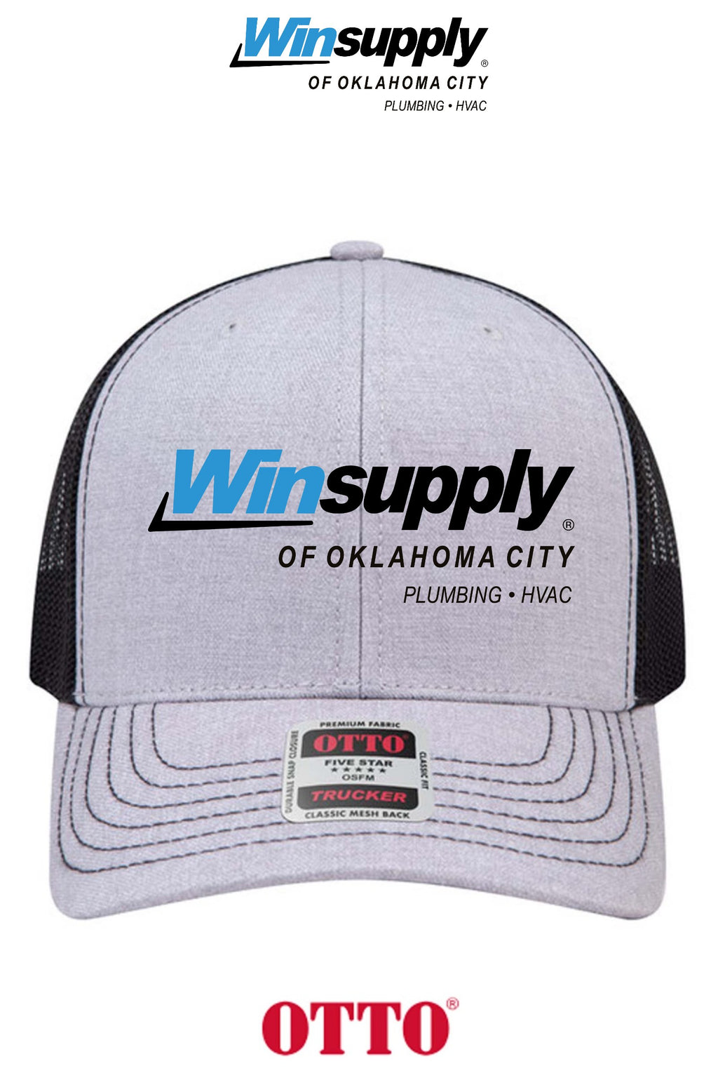 **BULK BUY SPECIAL** OTTO CAP® 6 Panel Mid Profile Mesh Back Trucker Hat - Winsupply of Oklahoma City