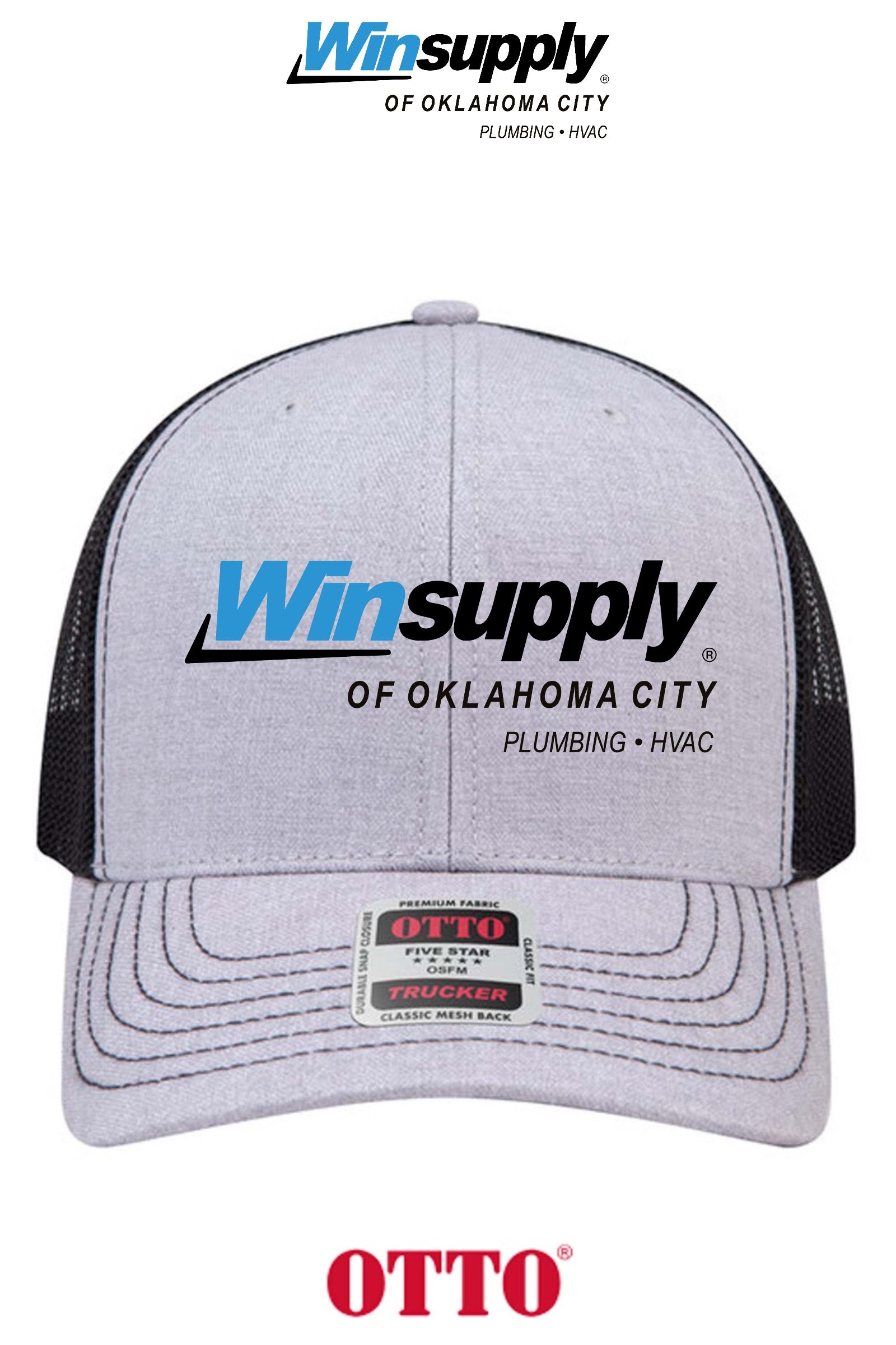 **BULK BUY SPECIAL** OTTO CAP® 6 Panel Mid Profile Mesh Back Trucker Hat - Winsupply of Oklahoma City