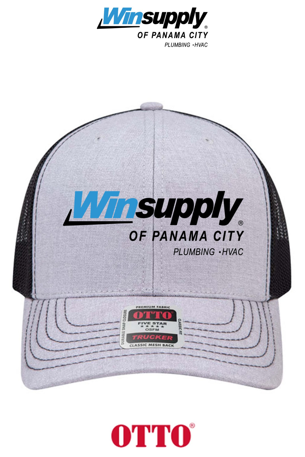 **BULK BUY SPECIAL** OTTO CAP® 6 Panel Mid Profile Mesh Back Trucker Hat - Winsupply of Panama City