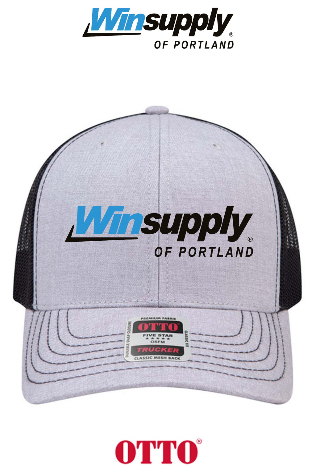 **BULK BUY SPECIAL** OTTO CAP® 6 Panel Mid Profile Mesh Back Trucker Hat - Winsupply of Portland