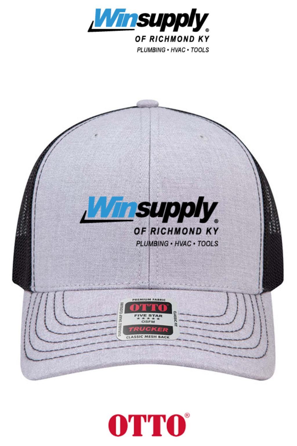 **BULK BUY SPECIAL** OTTO CAP® 6 Panel Mid Profile Mesh Back Trucker Hat - Winsupply of Richmond KY