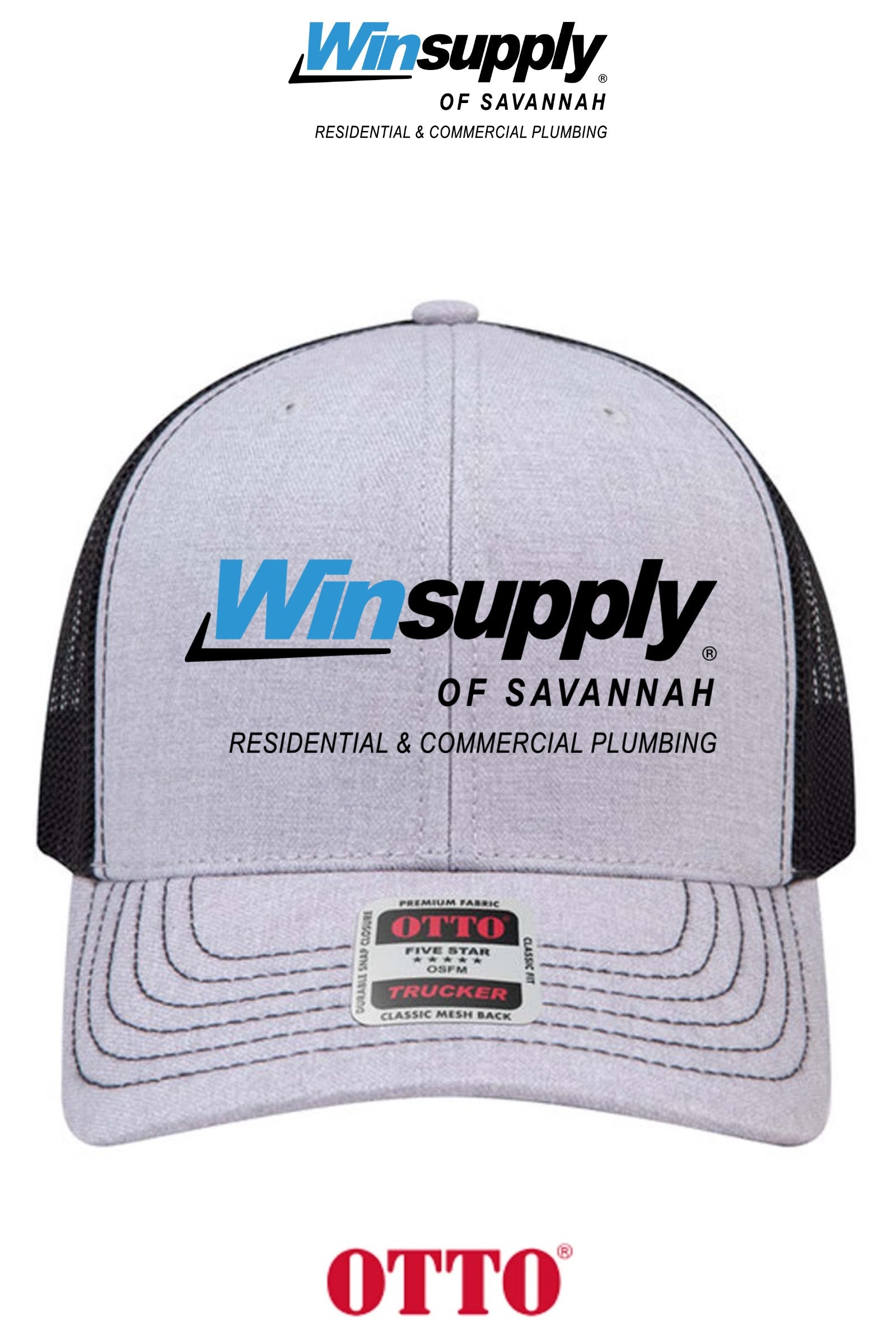 **BULK BUY SPECIAL** OTTO CAP® 6 Panel Mid Profile Mesh Back Trucker Hat - Winsupply of Savannah