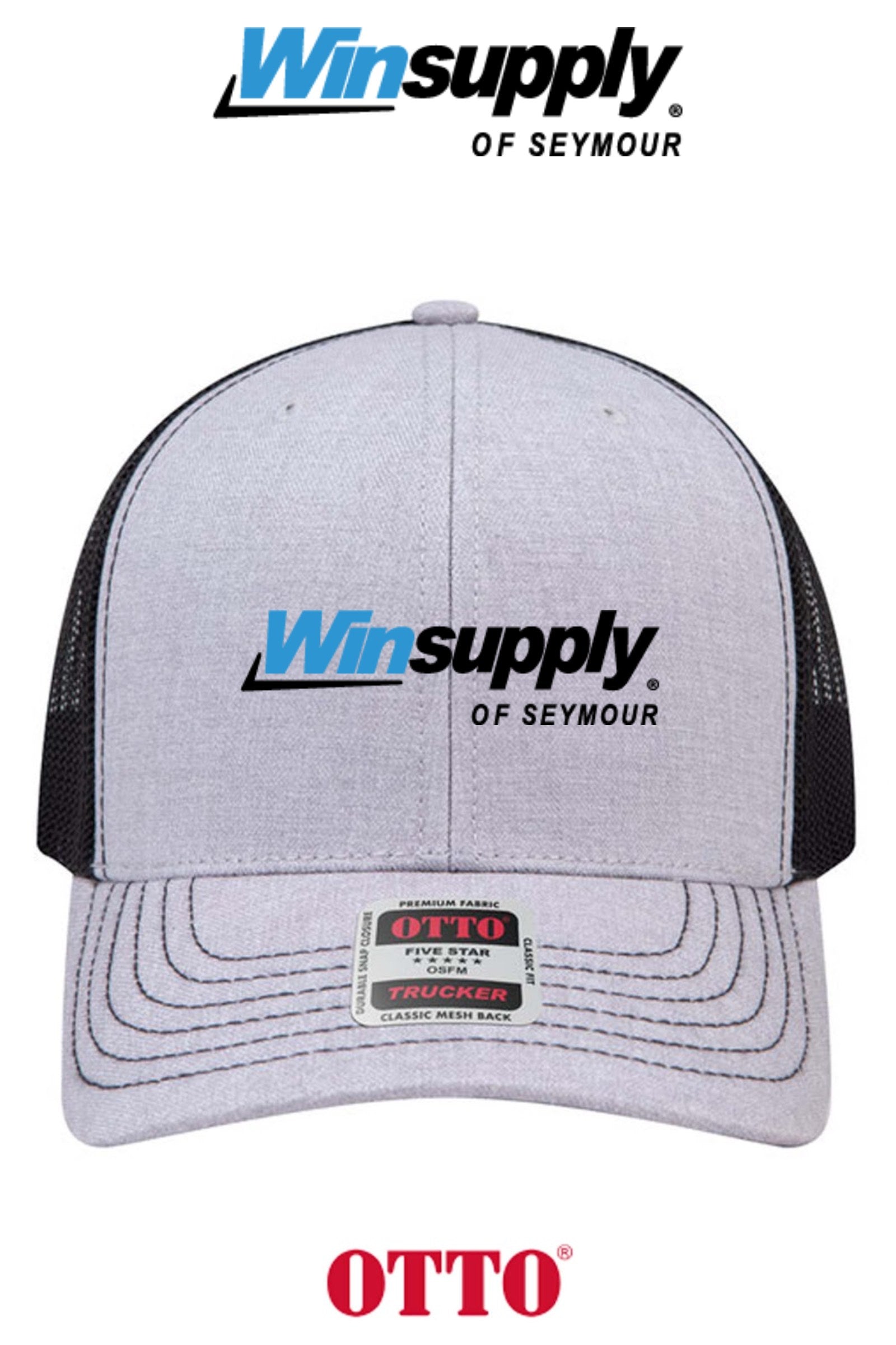 **BULK BUY SPECIAL** OTTO CAP® 6 Panel Mid Profile Mesh Back Trucker Hat - Winsupply of Seymour IN