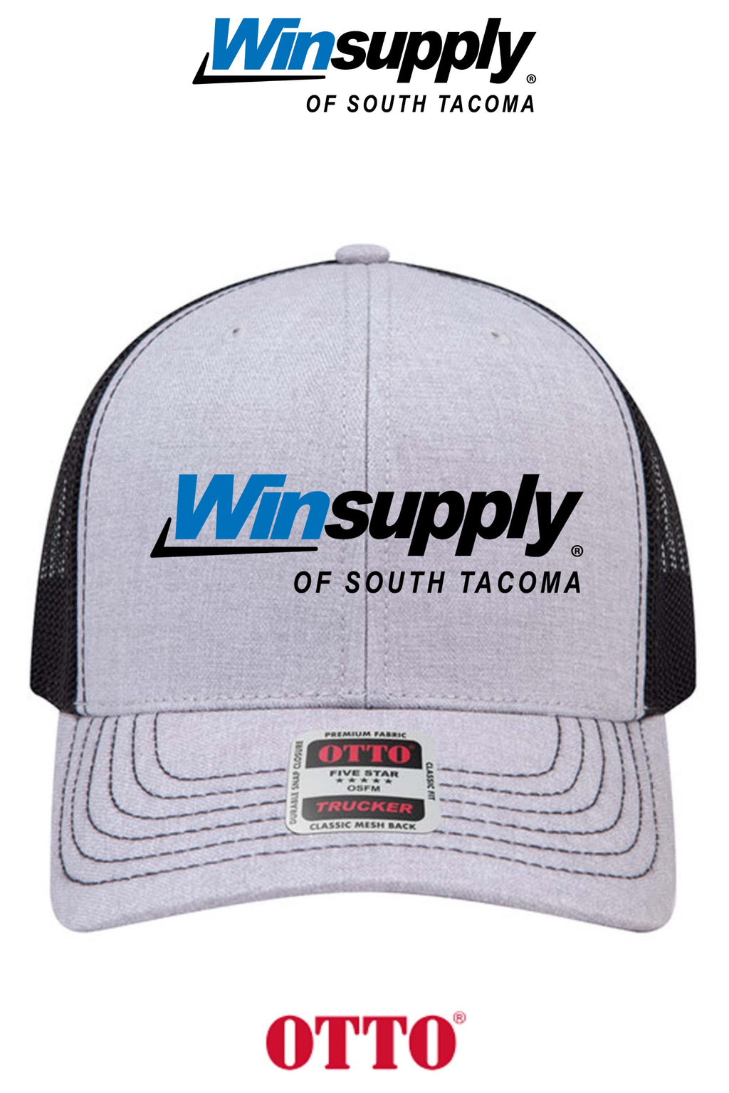**BULK BUY SPECIAL** OTTO CAP® 6 Panel Mid Profile Mesh Back Trucker Hat - Winsupply of South Tacoma