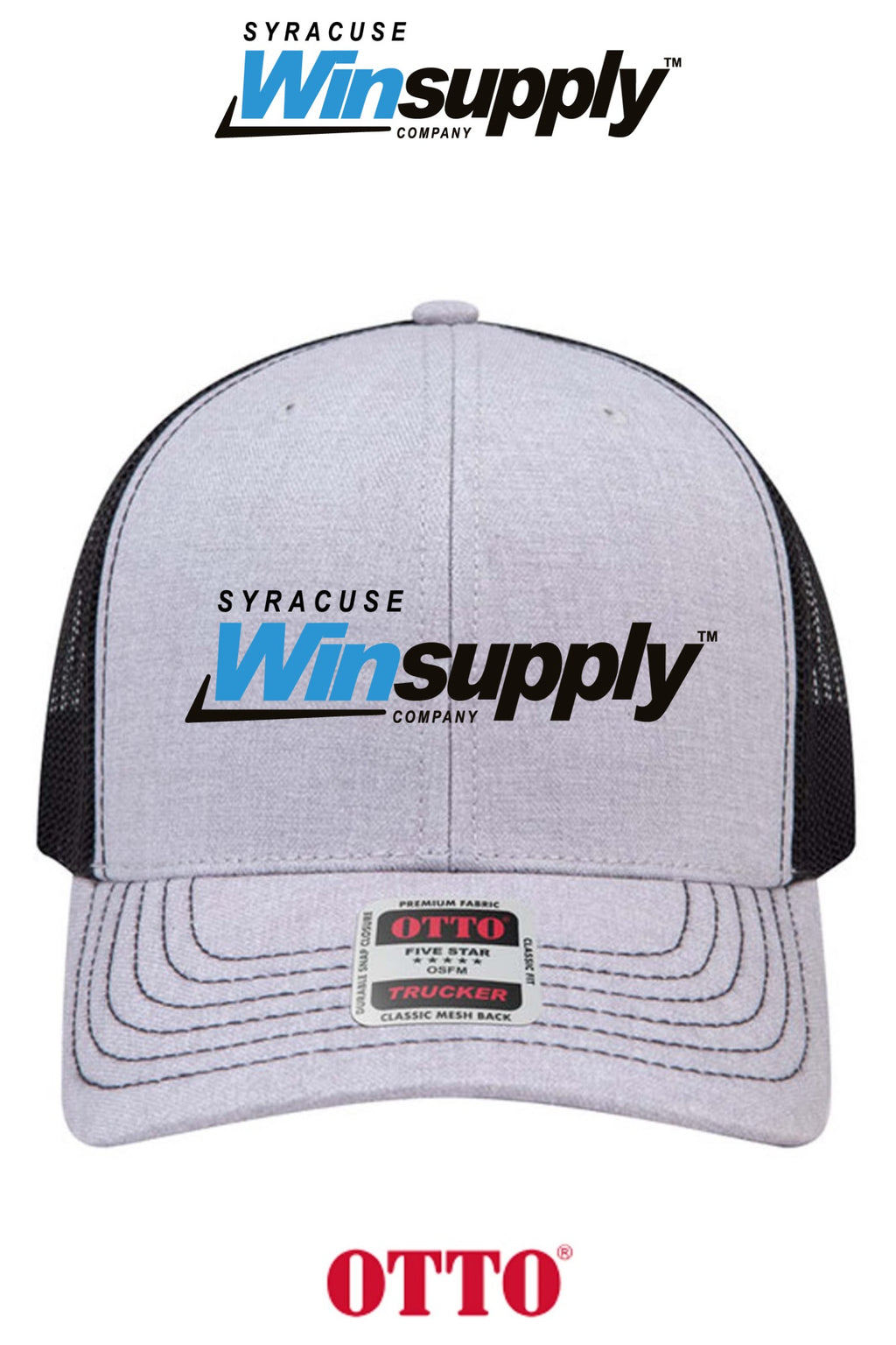**BULK BUY SPECIAL** OTTO CAP® 6 Panel Mid Profile Mesh Back Trucker Hat - Syracuse Winsupply