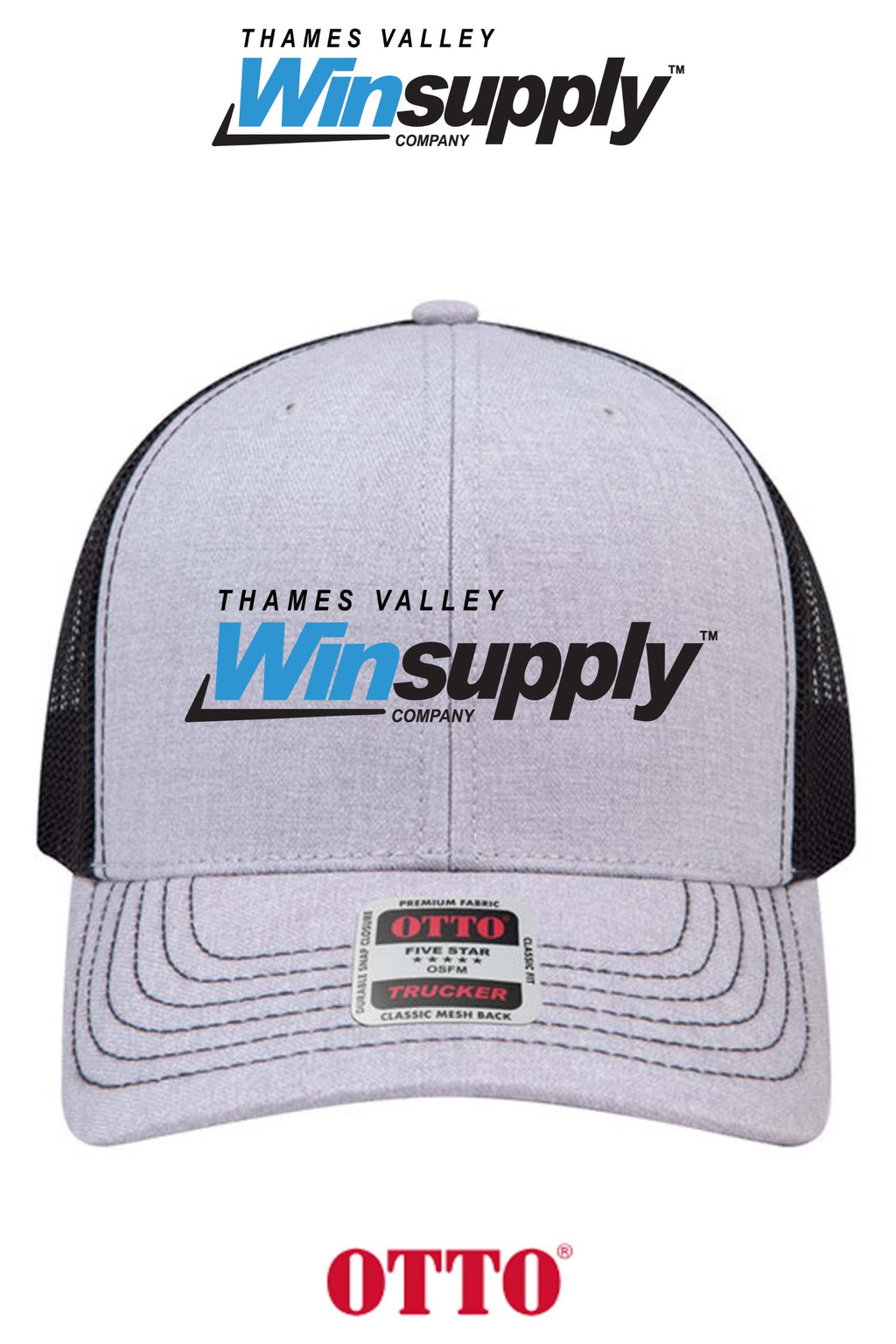 **BULK BUY SPECIAL** OTTO CAP® 6 Panel Mid Profile Mesh Back Trucker Hat - Thames Valley Winsupply