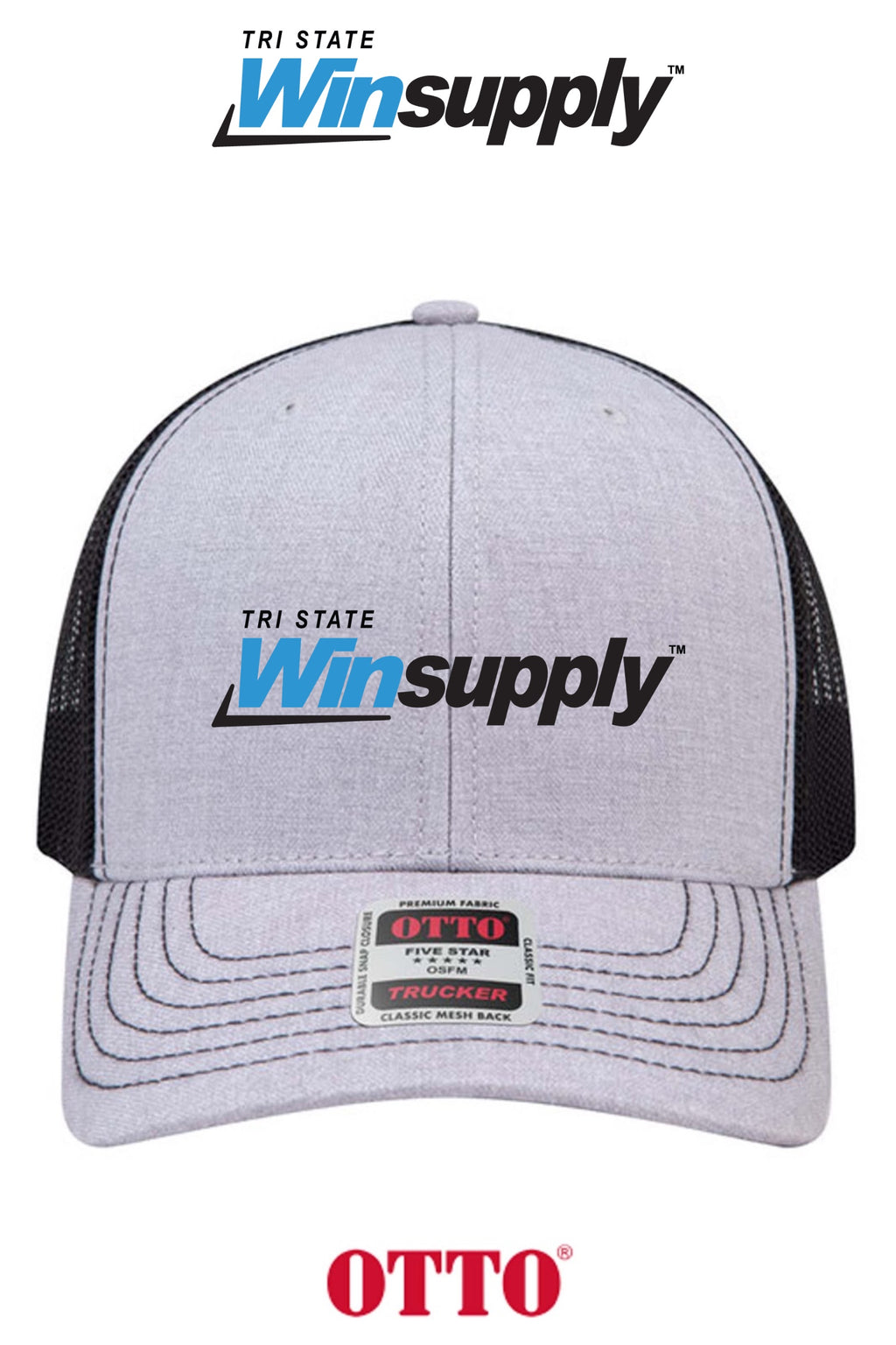 **BULK BUY SPECIAL** OTTO CAP® 6 Panel Mid Profile Mesh Back Trucker Hat - Tri-State Winsupply
