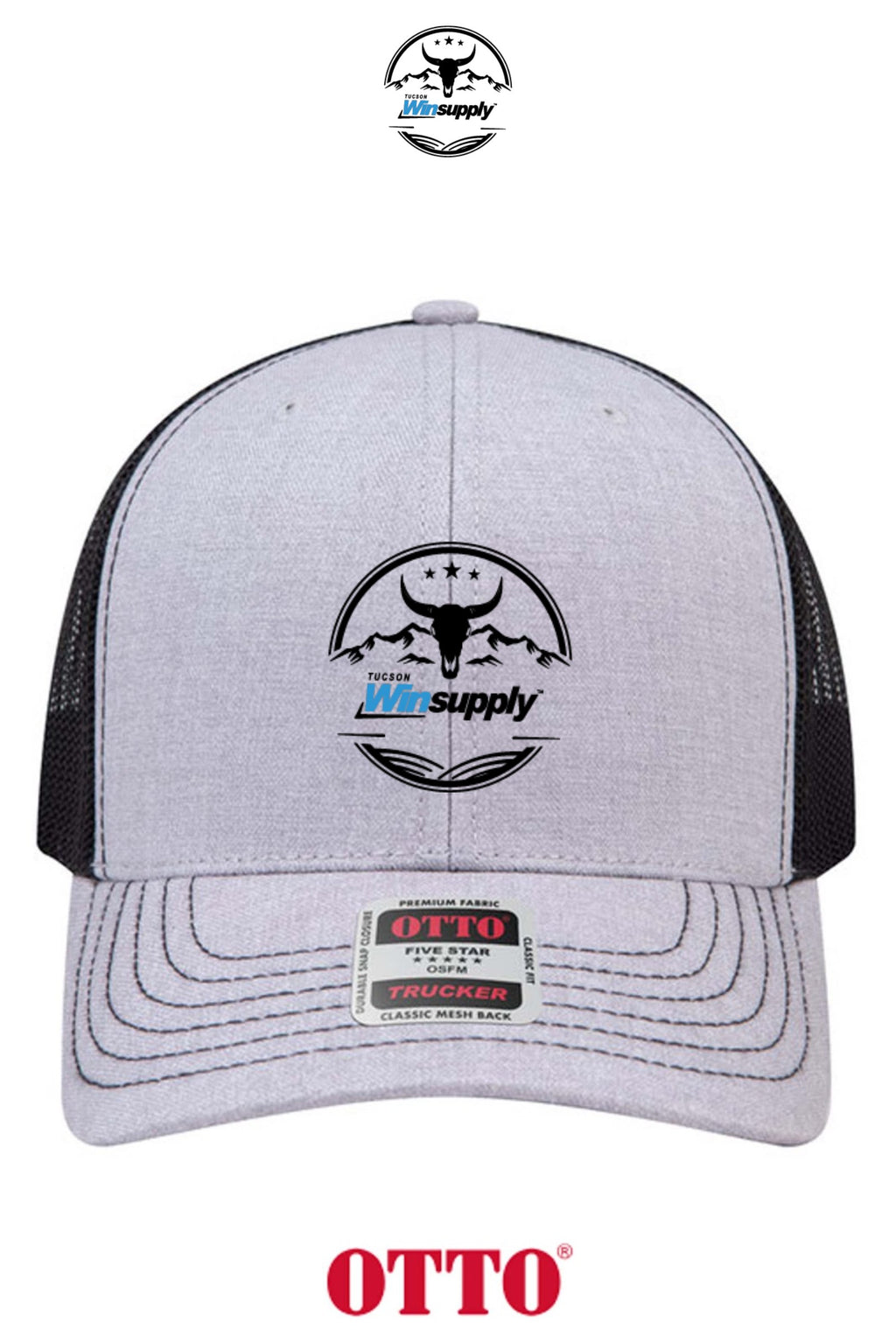 **BULK BUY SPECIAL** OTTO CAP® 6 Panel Mid Profile Mesh Back Trucker Hat - Winsupply Tucson AZ