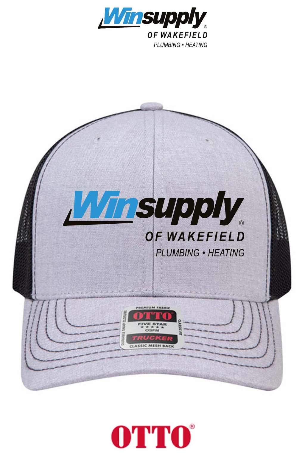 **BULK BUY SPECIAL** OTTO CAP® 6 Panel Mid Profile Mesh Back Trucker Hat - Winsupply of Wakefield