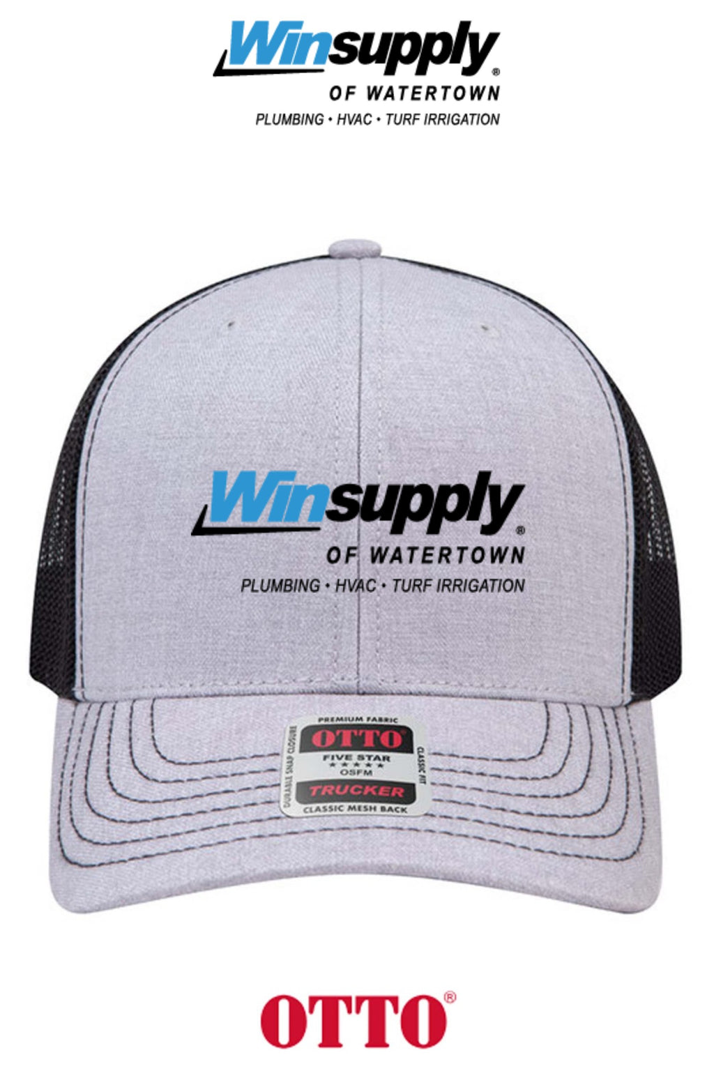 **BULK BUY SPECIAL** OTTO CAP® 6 Panel Mid Profile Mesh Back Trucker Hat - Winsupply of Watertown
