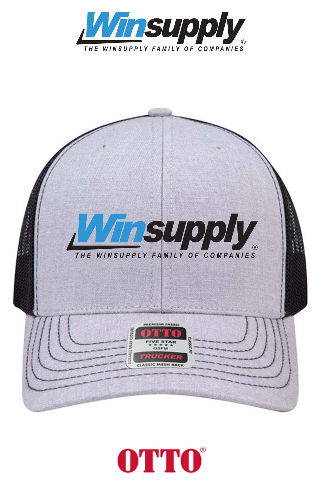 **BULK BUY SPECIAL** OTTO CAP® 6 Panel Mid Profile Mesh Back Trucker Hat - Winsupply of West Hartford