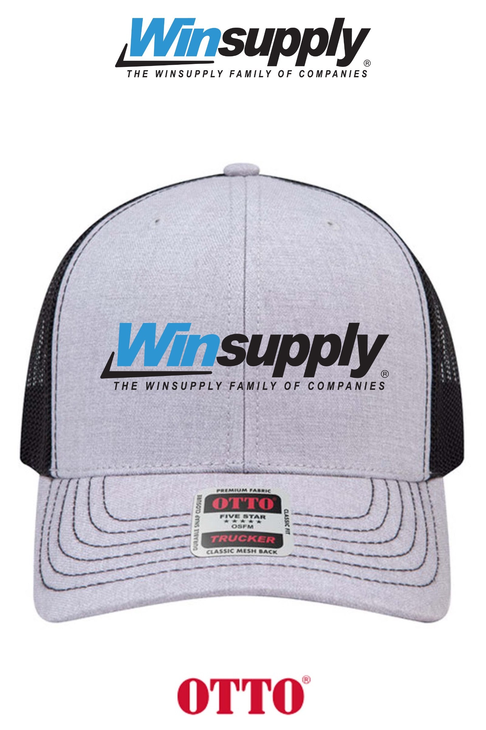 **BULK BUY SPECIAL** OTTO CAP® 6 Panel Mid Profile Mesh Back Trucker Hat - Winsupply of West Hartford