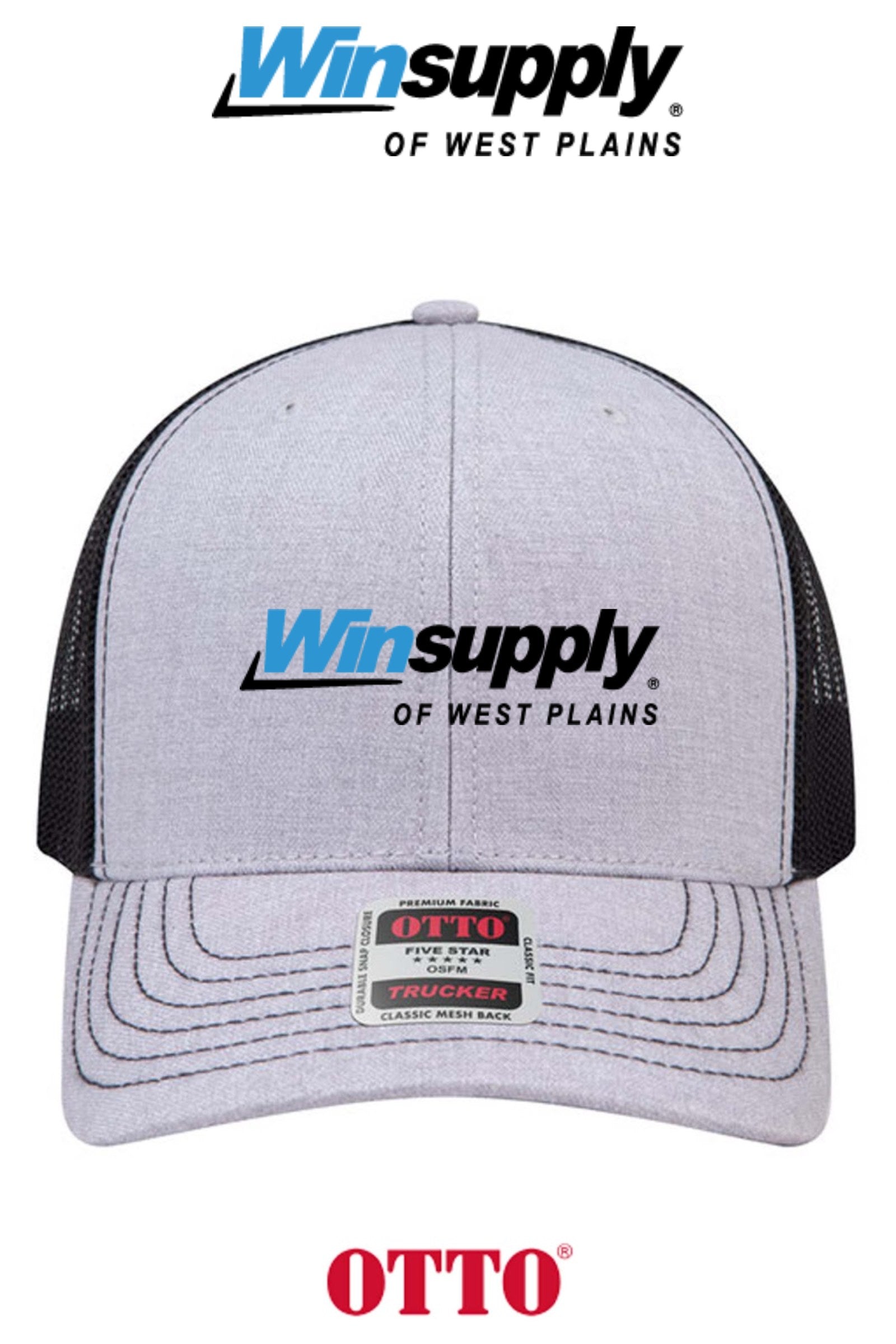 **BULK BUY SPECIAL** OTTO CAP® 6 Panel Mid Profile Mesh Back Trucker Hat - Winsupply of West Plains
