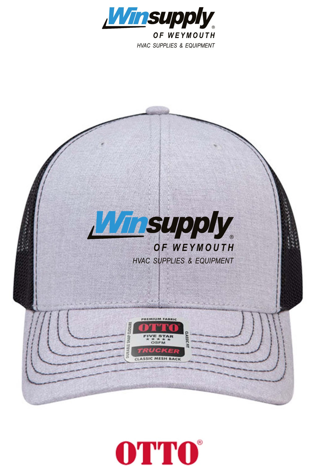 **BULK BUY SPECIAL** OTTO CAP® 6 Panel Mid Profile Mesh Back Trucker Hat - Winsupply of Weymouth
