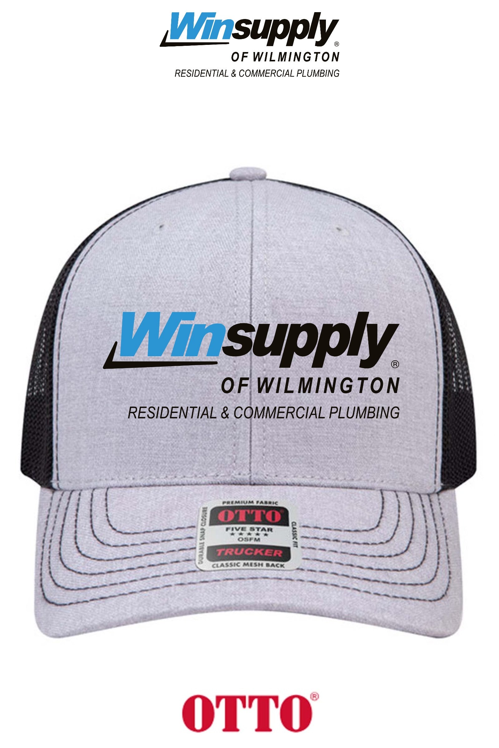 **BULK BUY SPECIAL** OTTO CAP® 6 Panel Mid Profile Mesh Back Trucker Hat - Winsupply of Wilmington