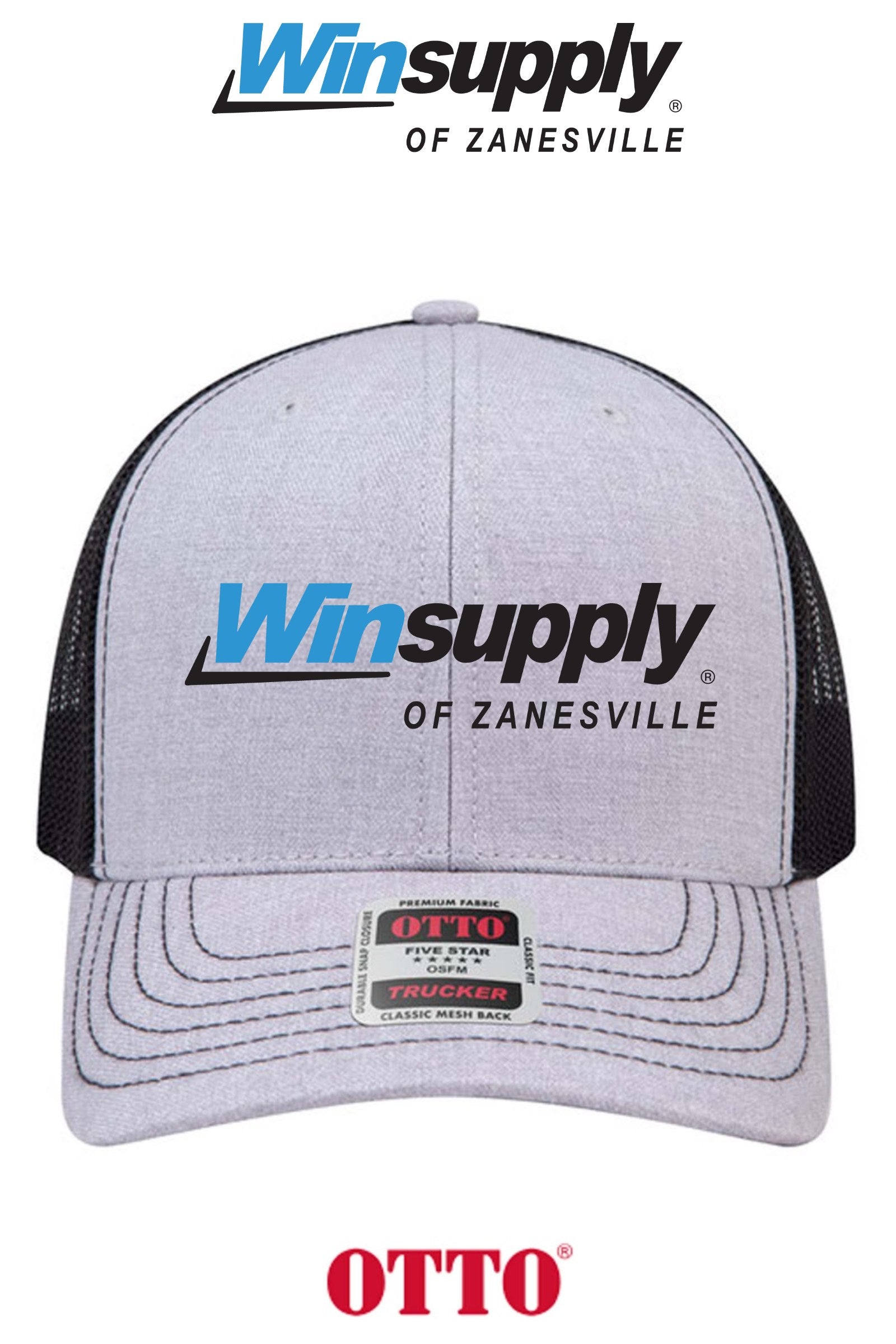 **BULK BUY SPECIAL** OTTO CAP® 6 Panel Mid Profile Mesh Back Trucker Hat - Winsupply of Zanesville