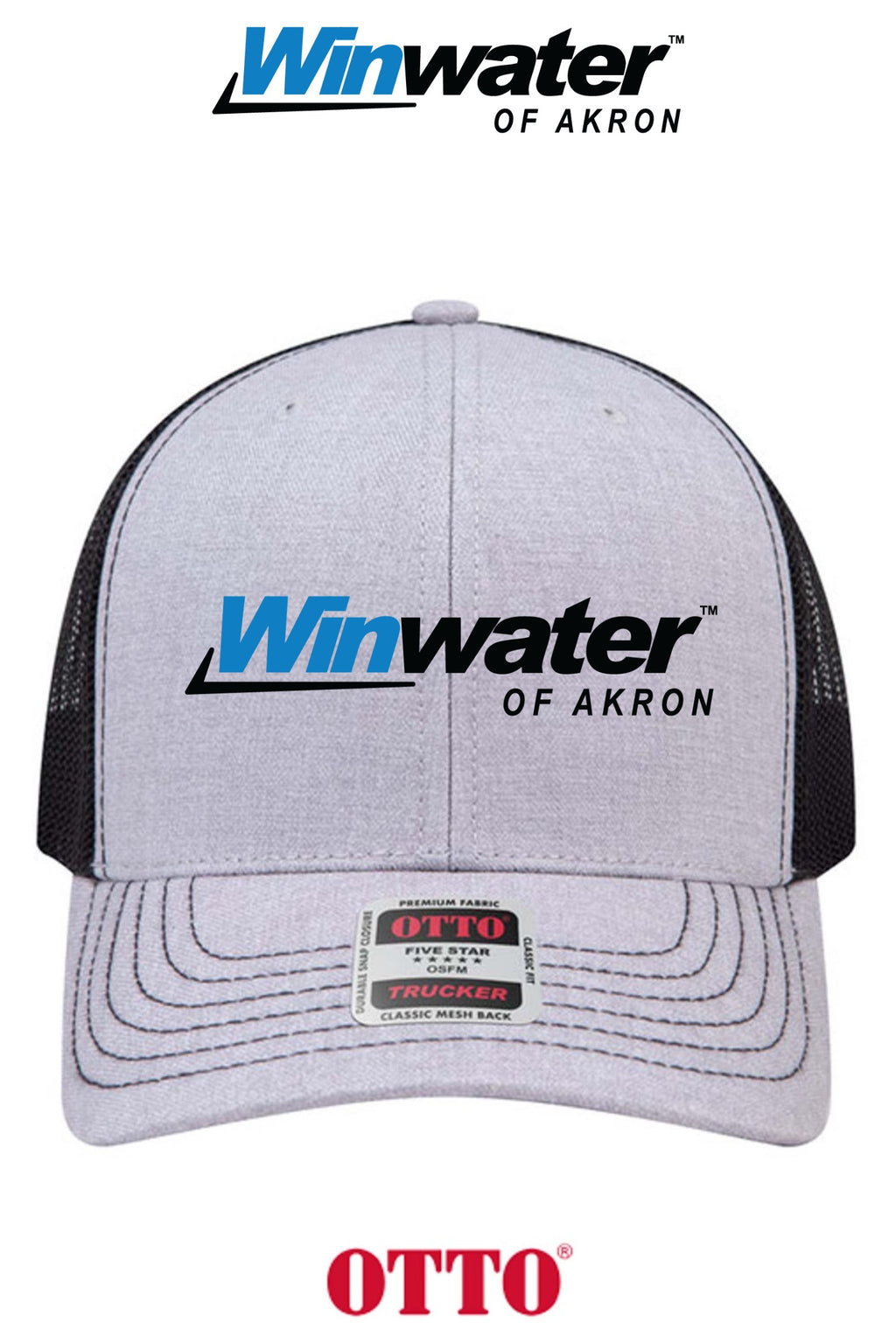 **BULK BUY SPECIAL** OTTO CAP® 6 Panel Mid Profile Mesh Back Trucker Hat - Winwater of Akron