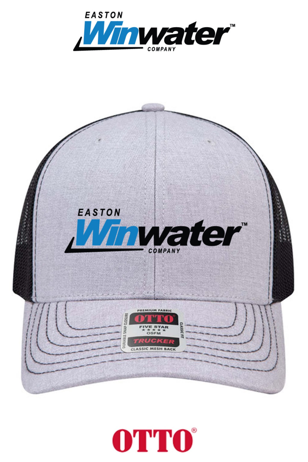 **BULK BUY SPECIAL** OTTO CAP® 6 Panel Mid Profile Mesh Back Trucker Hat - Easton Winwater