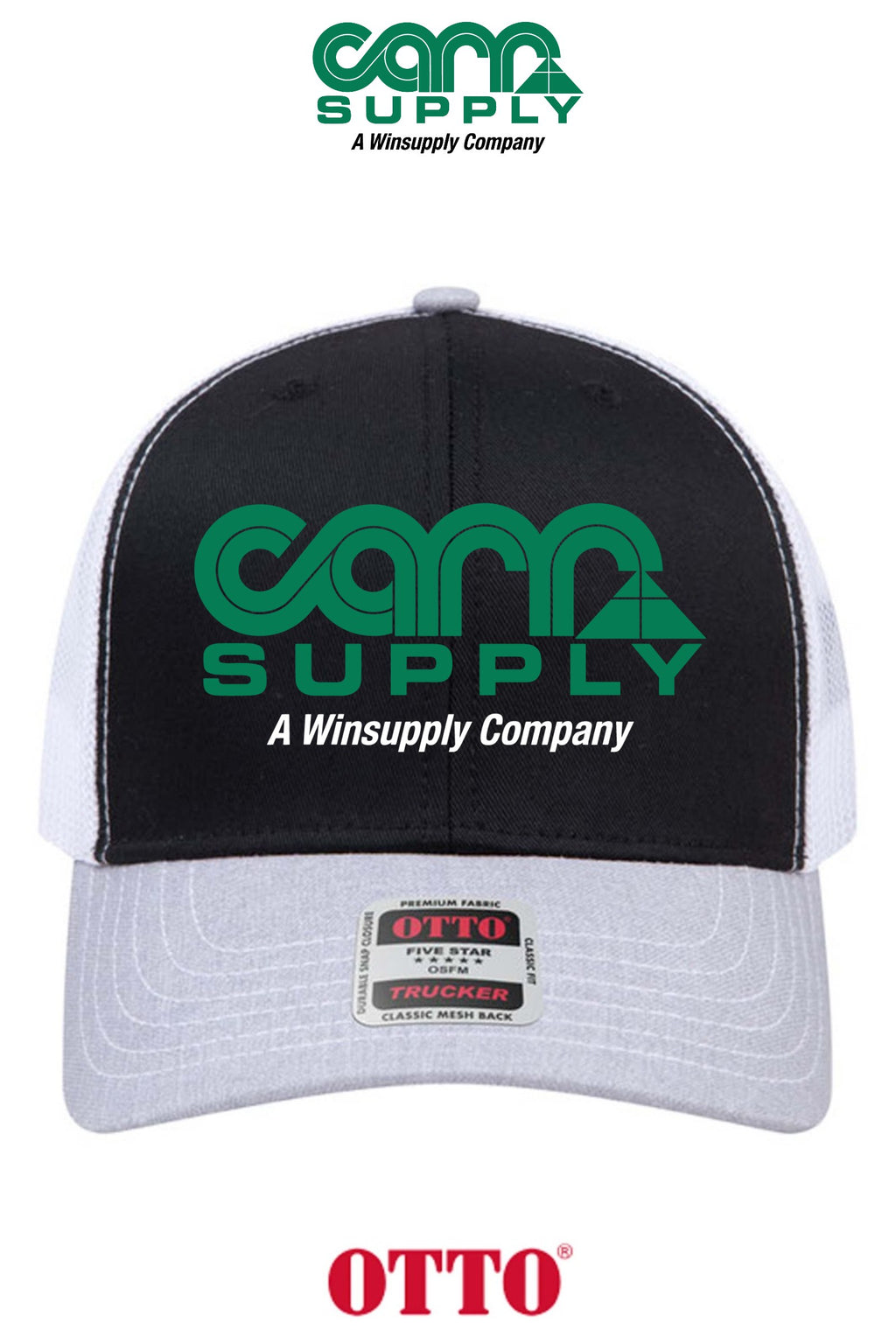 **BULK BUY SPECIAL** OTTO CAP® 6 Panel Mid Profile Mesh Back Trucker Hat - Carr Supply - Lancaster