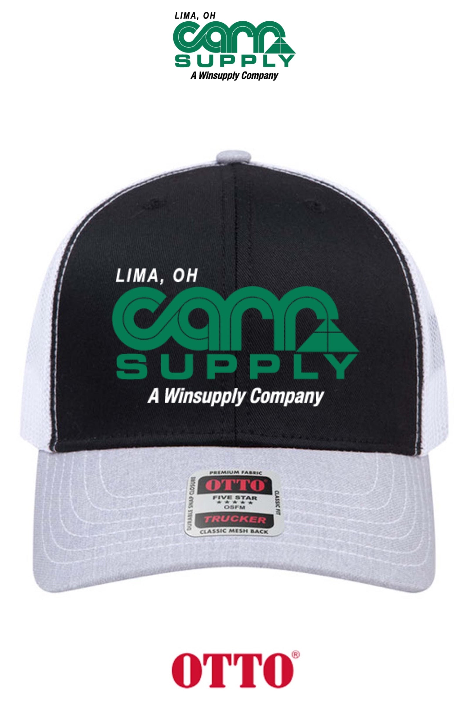 **BULK BUY SPECIAL** OTTO CAP® 6 Panel Mid Profile Mesh Back Trucker Hat - Carr Supply - Lima
