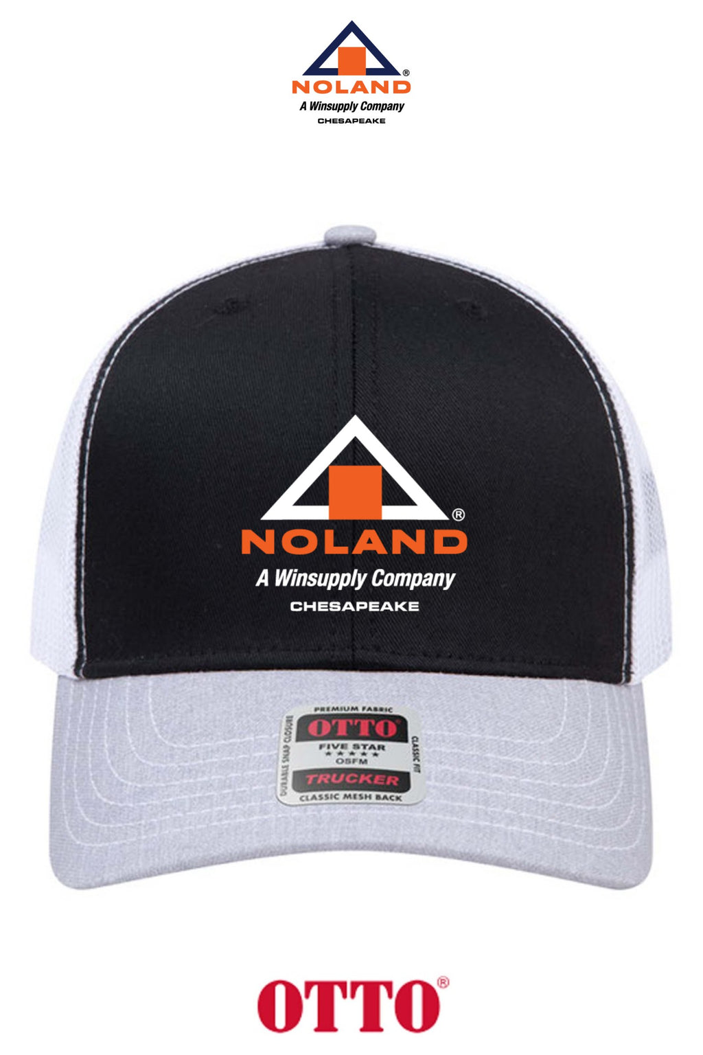 **BULK BUY SPECIAL** OTTO CAP® 6 Panel Mid Profile Mesh Back Trucker Hat - Noland Company Chesapeake