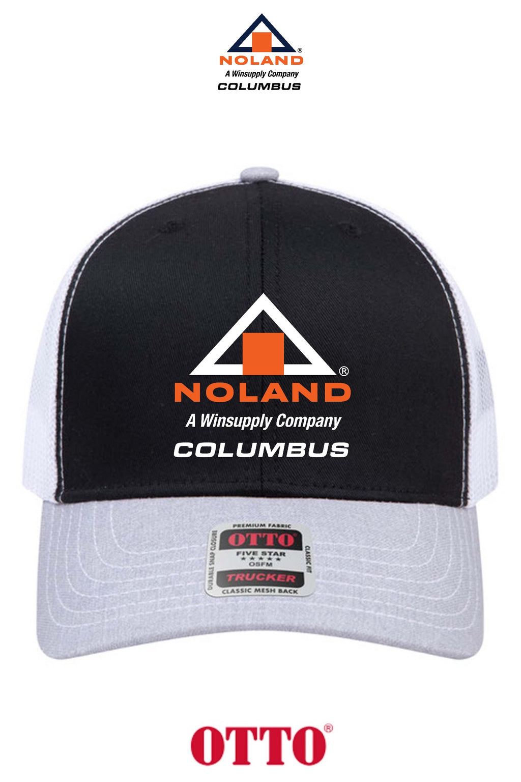**BULK BUY SPECIAL** OTTO CAP® 6 Panel Mid Profile Mesh Back Trucker Hat - Columbus Noland