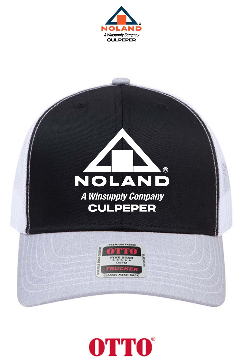 **BULK BUY SPECIAL** OTTO CAP® 6 Panel Mid Profile Mesh Back Trucker Hat - Culpeper Noland