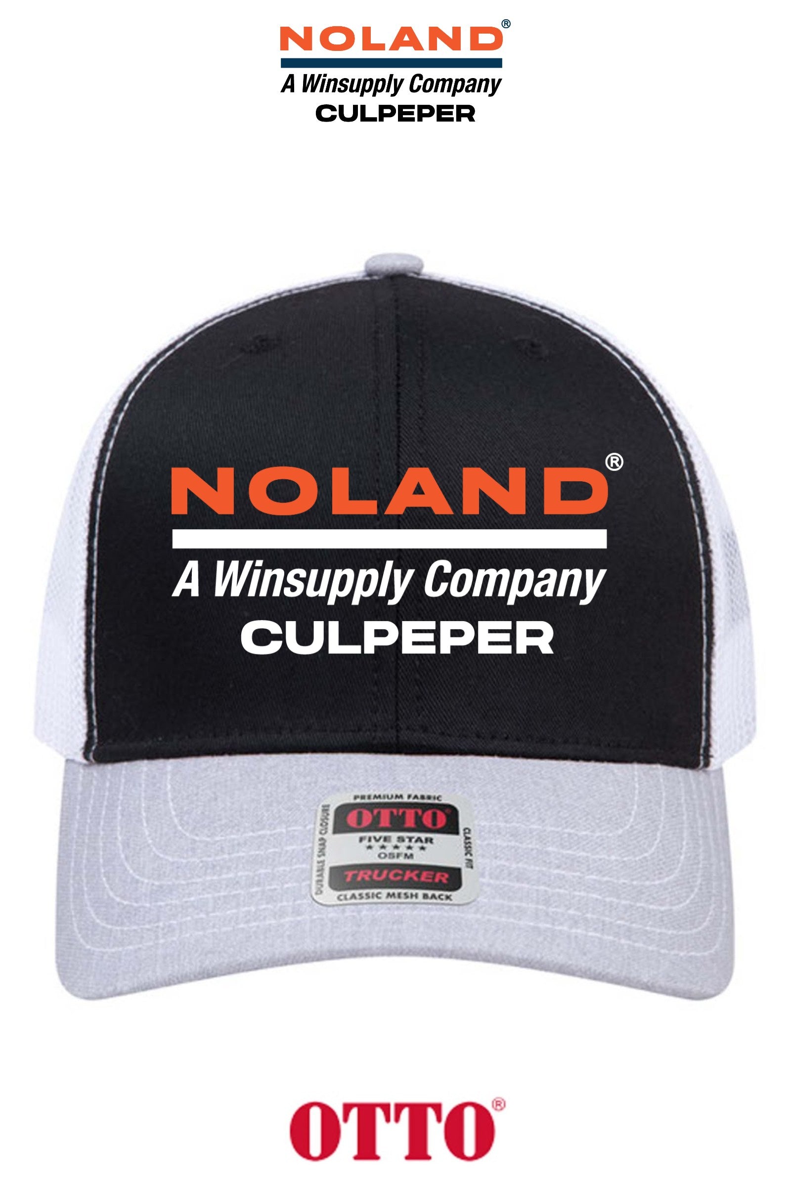**BULK BUY SPECIAL** OTTO CAP® 6 Panel Mid Profile Mesh Back Trucker Hat - Culpeper Noland